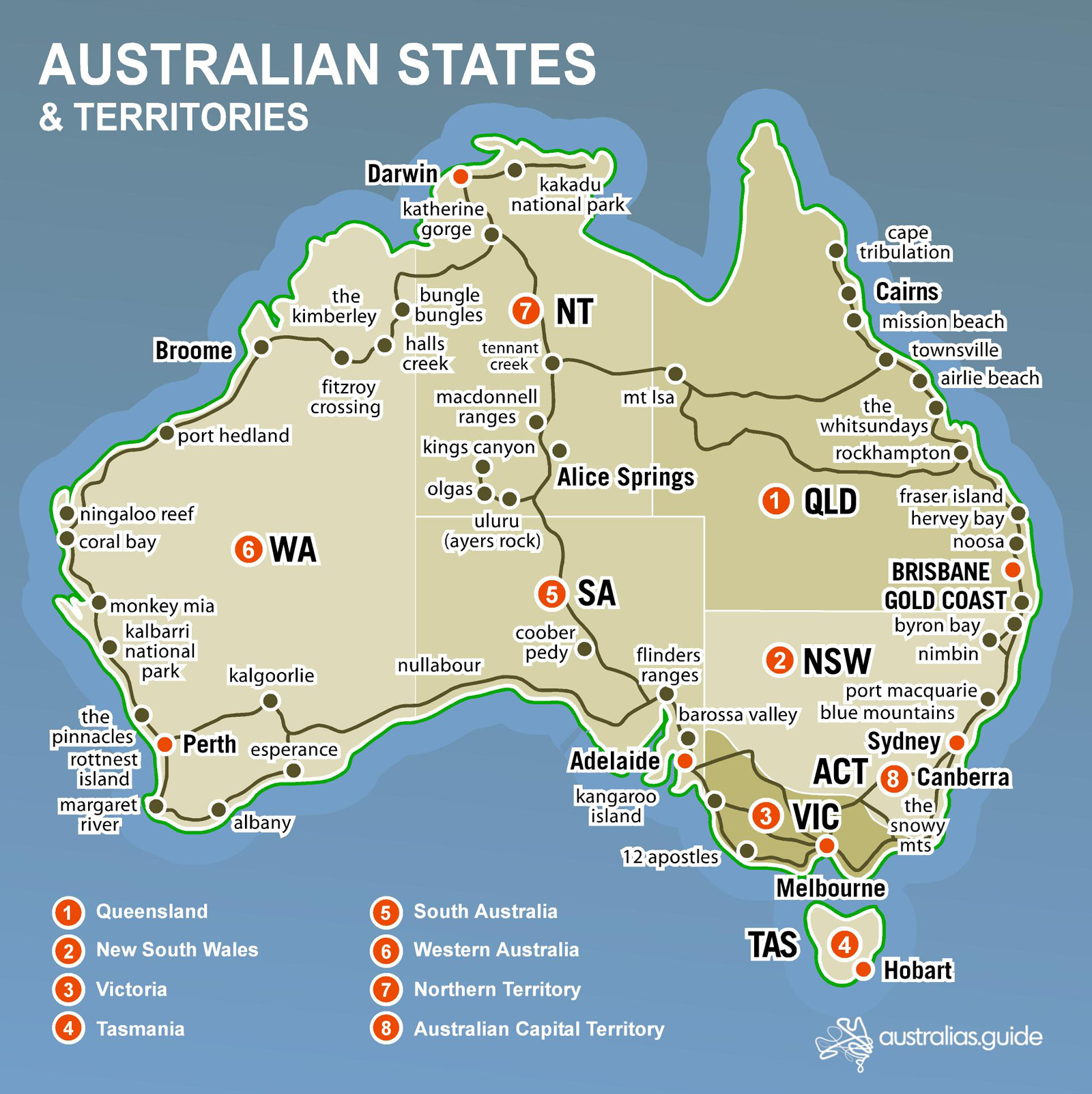 Map of Australia | Australia's Guide