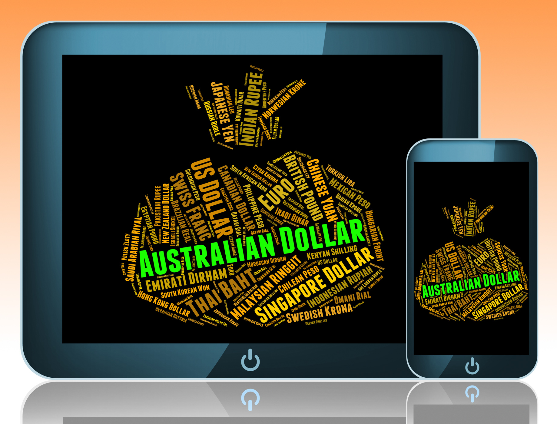 Australian dollar means currency exchange and banknote photo