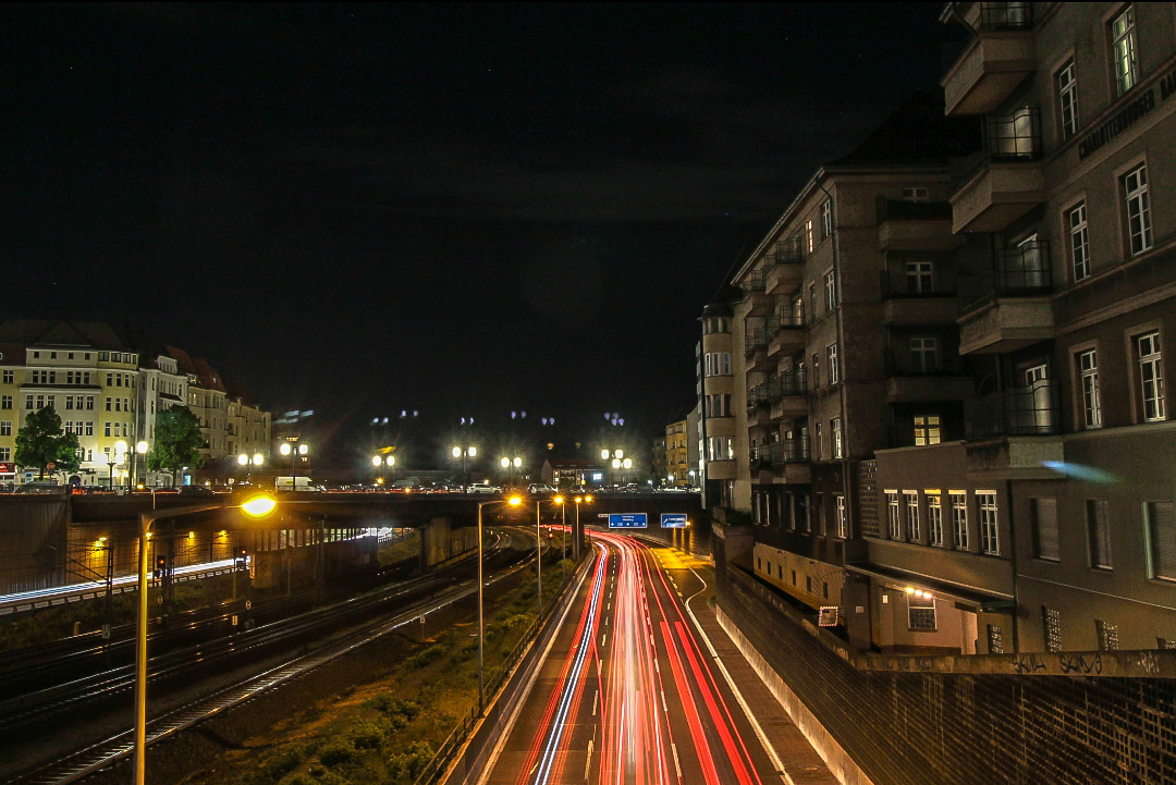 Autobahn berlin at night photo