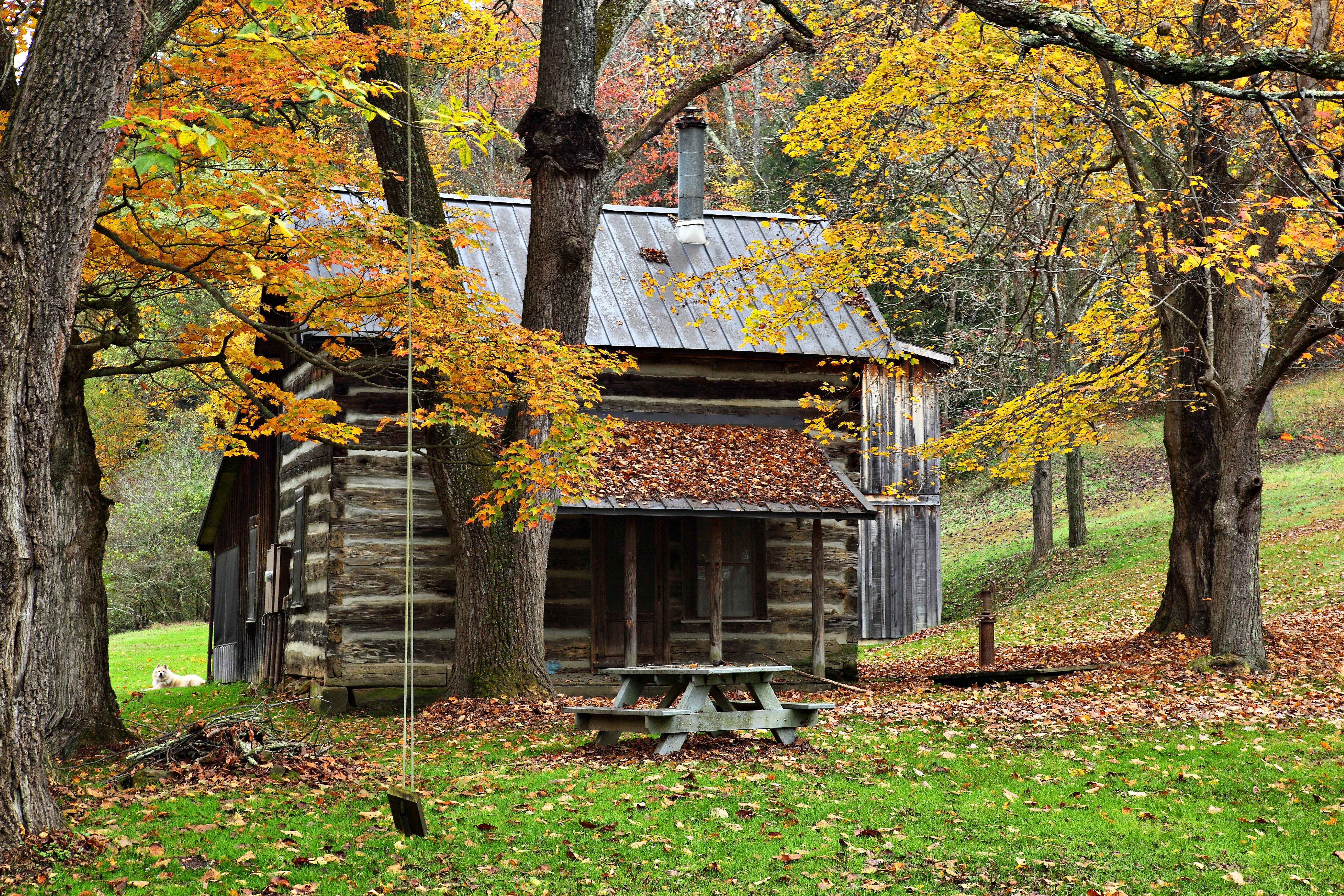 Autumn Country Cabin | Structures| Free Nature Pictures by ...