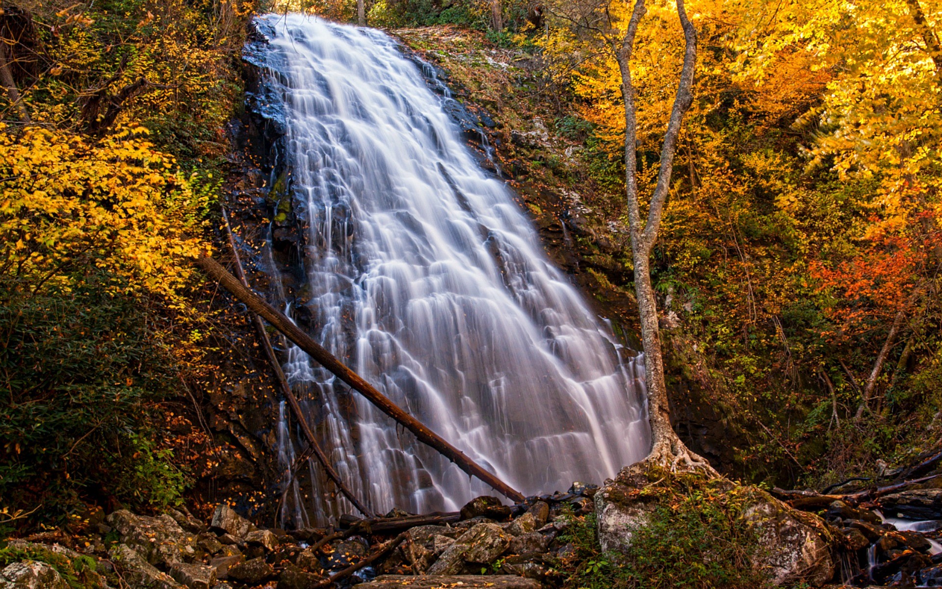 Waterfalls: Crabtree Falls Autumn Nature Waterfall Trees 1080p ...
