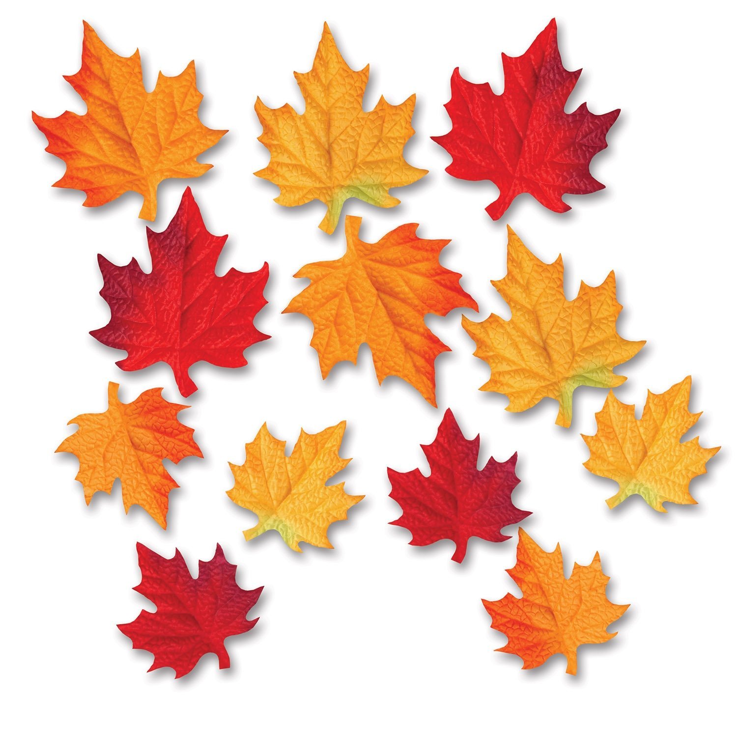 Amazon.com: Beistle 12-Pack Deluxe Fabric Autumn Leaves Decorative ...