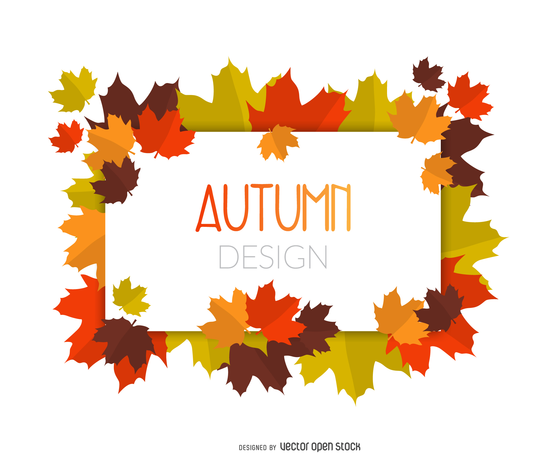 Autumn leaves frame - Vector download