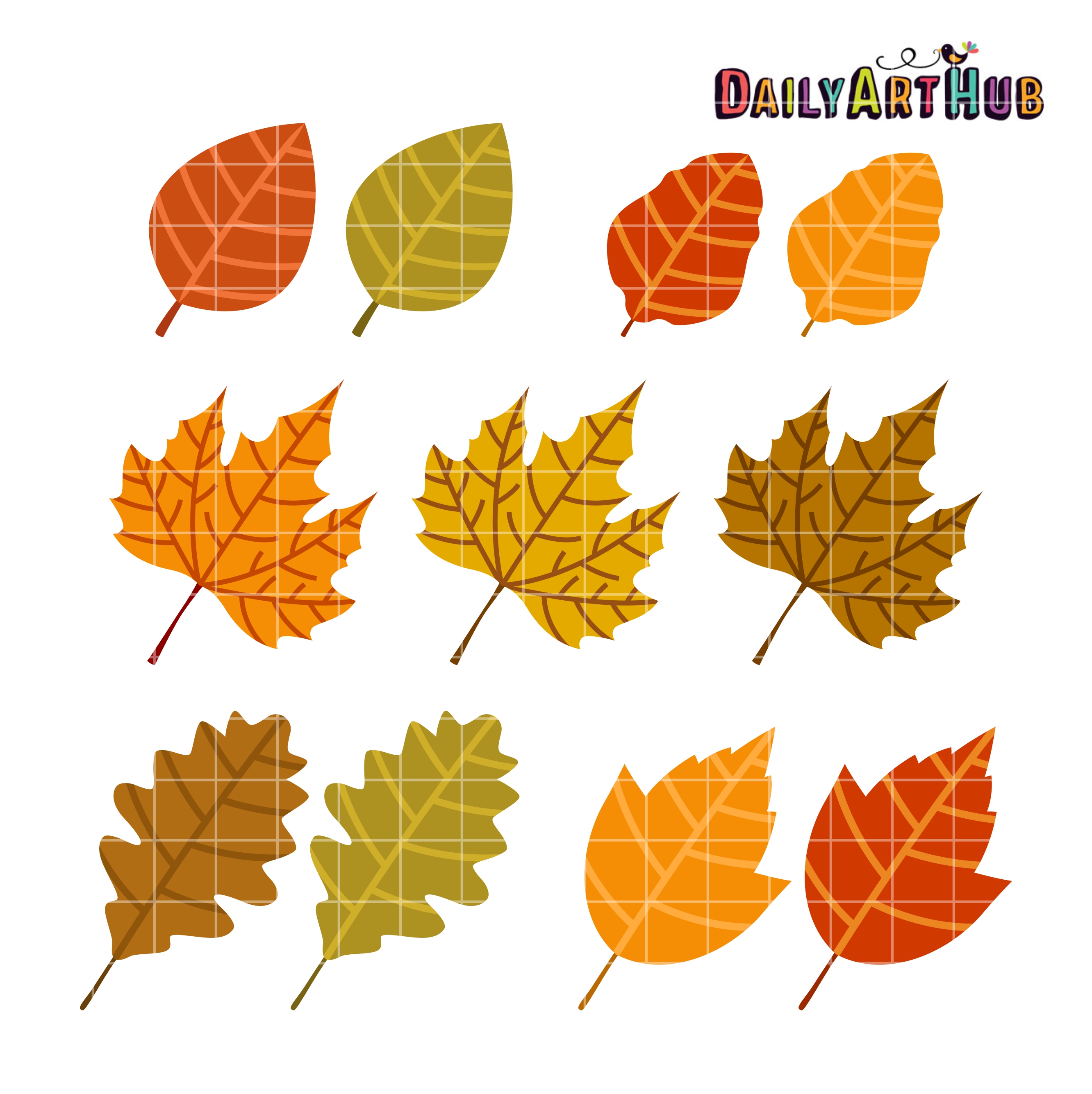 Autumn Leaves Clip Art Set – Daily Art Hub – Free Clip Art Everyday