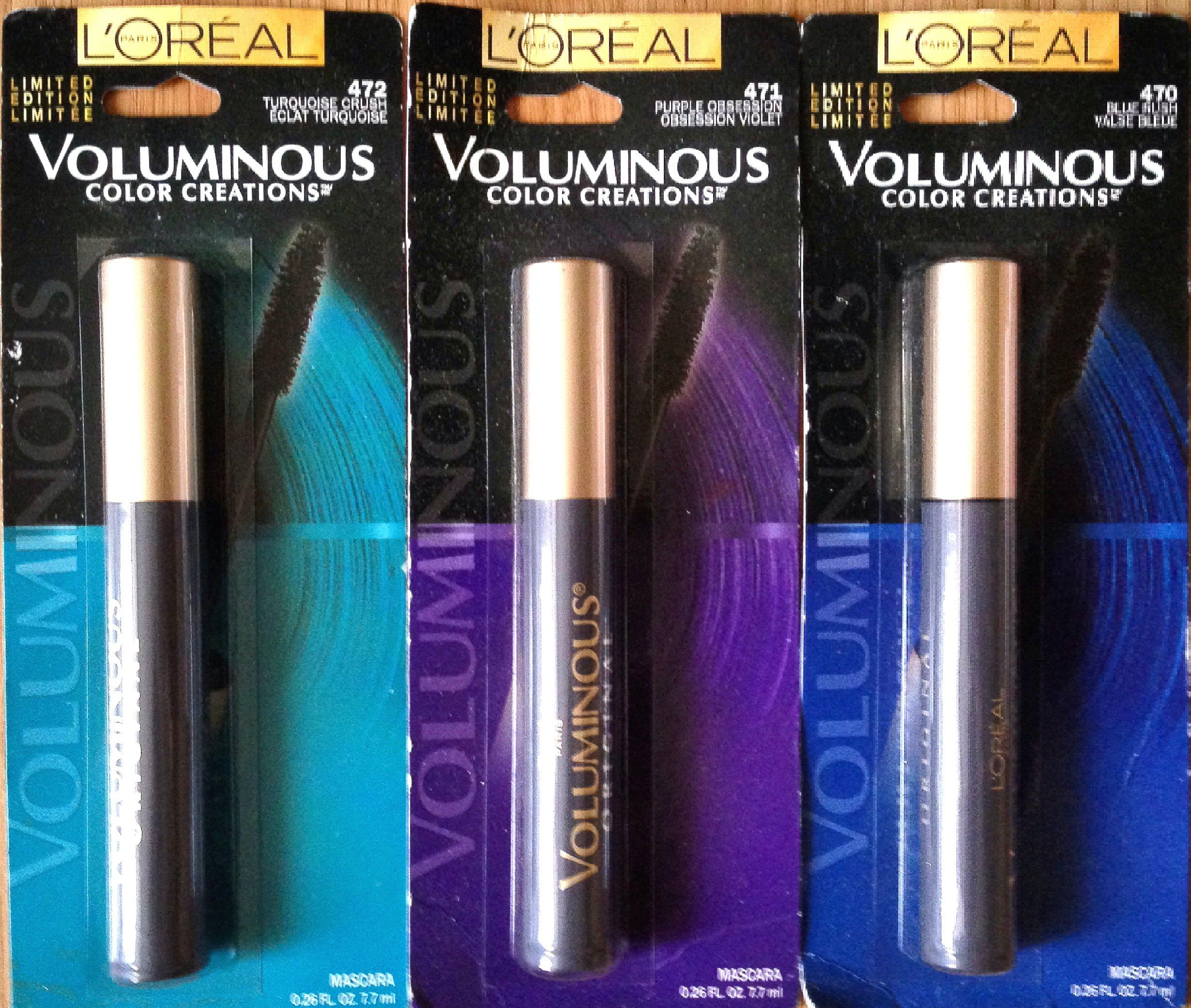 L'oreal Voluminous Color Creations Mascara Limited Edition- Blue ...