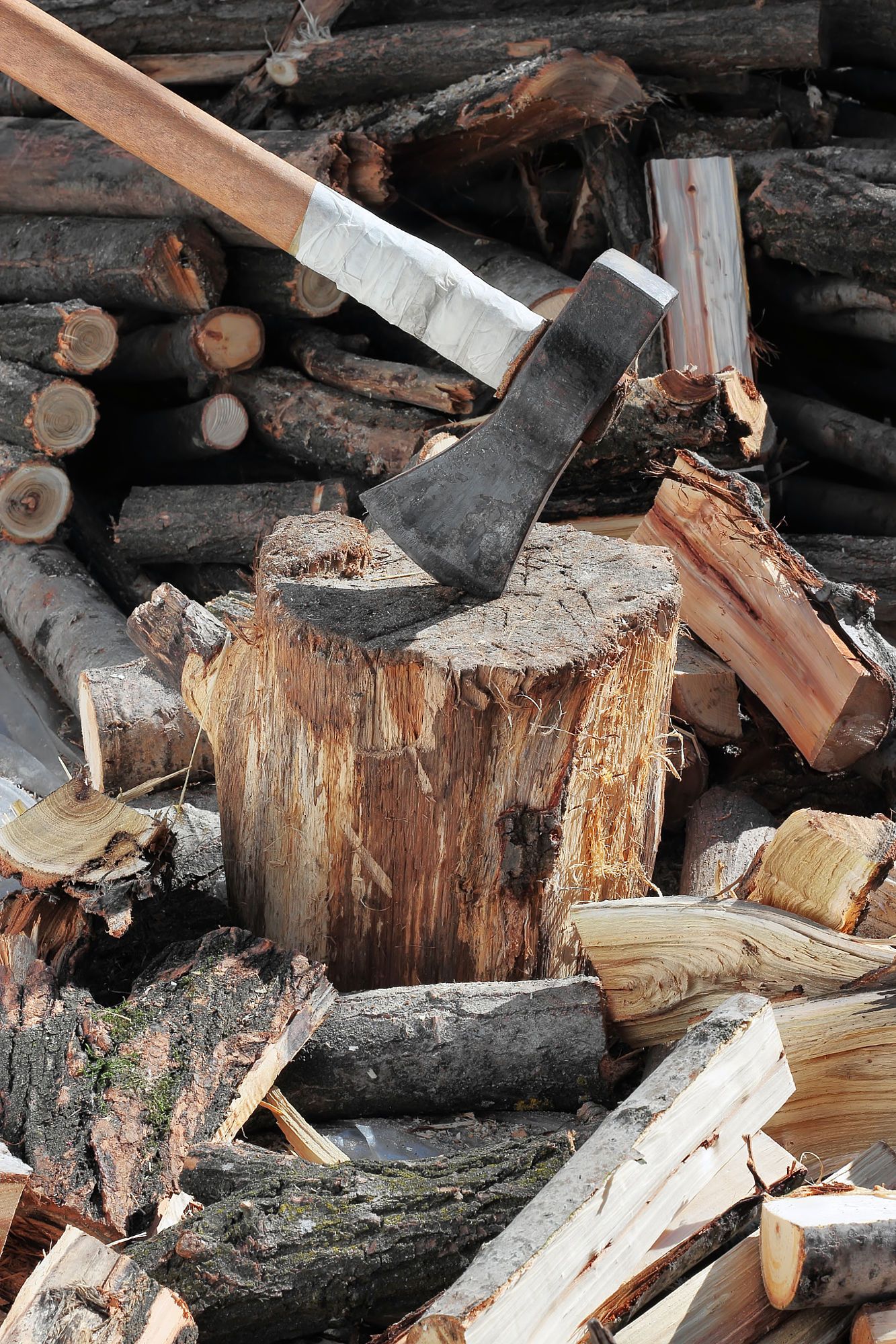 Wood Pile | Life in the Country | Pinterest | Axe and Logs