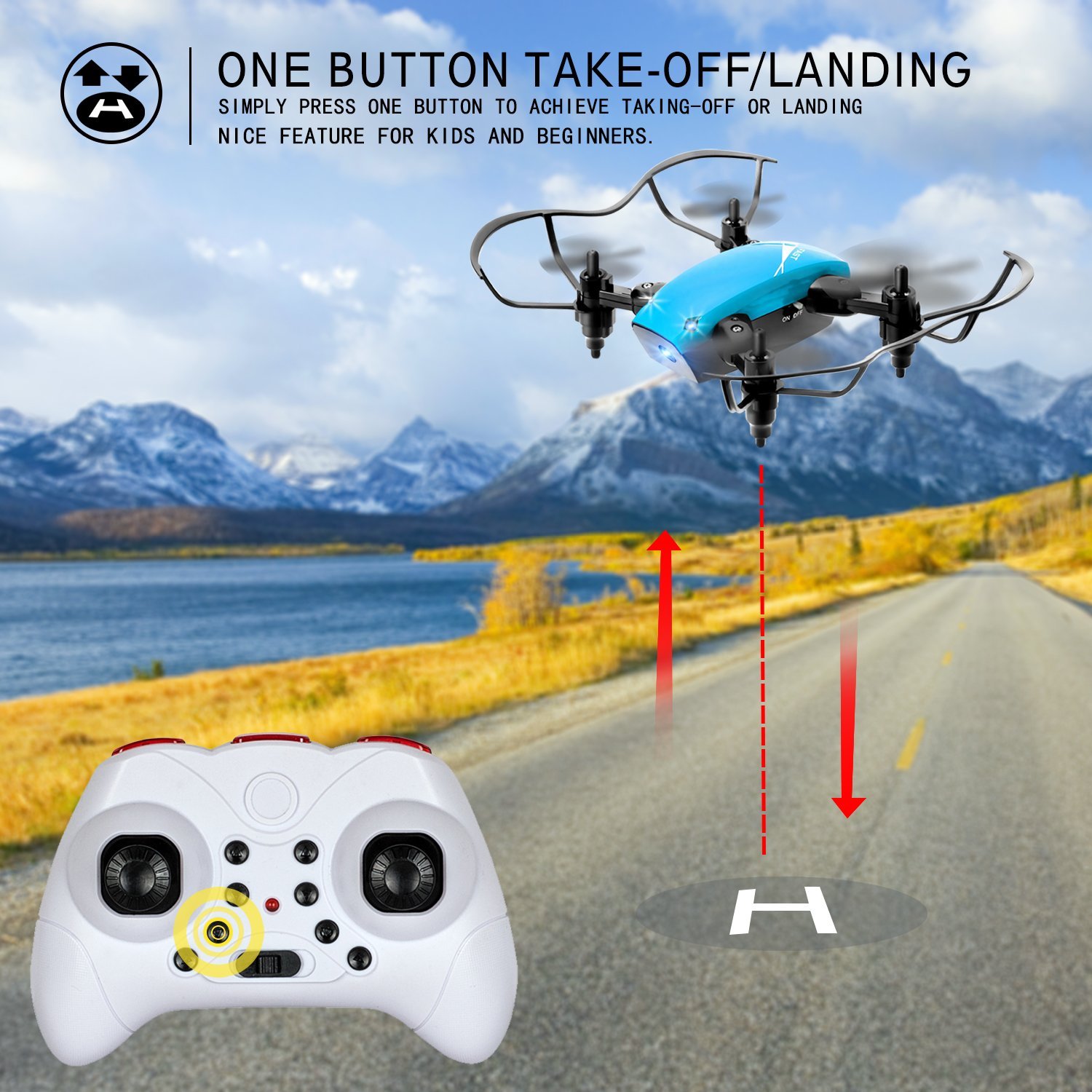 Amazon.com: Nano Mini RC Portable Pocket Foldable Stunt Drone ...