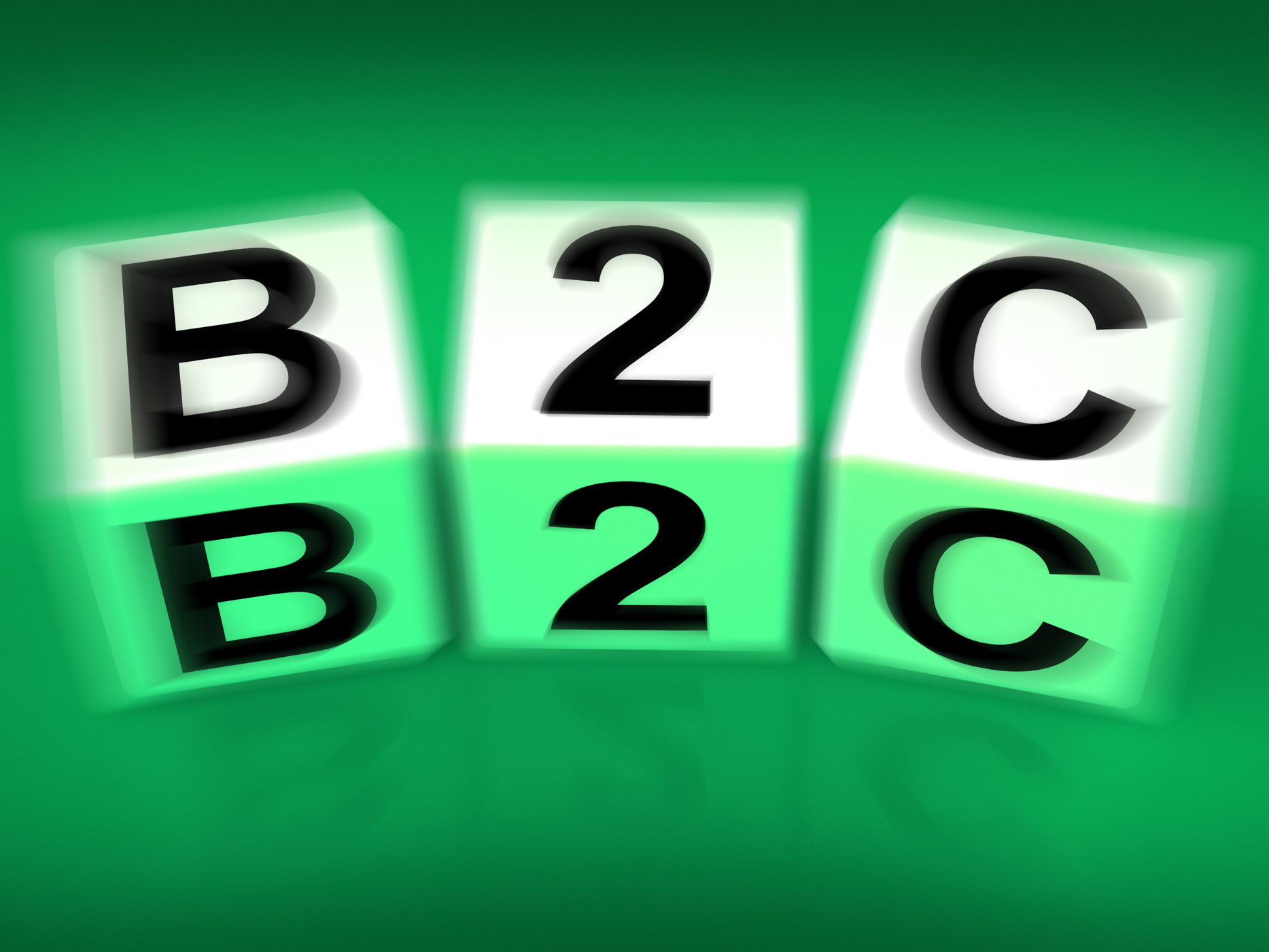 B2C Blocks Represent Business and Commerce or Consumer