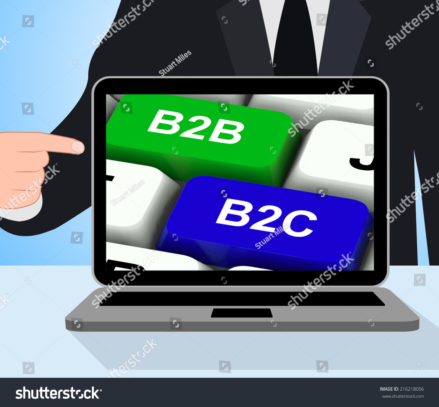 B2b B2c Keys Displaying Business Partnerships Stock Illustration ...
