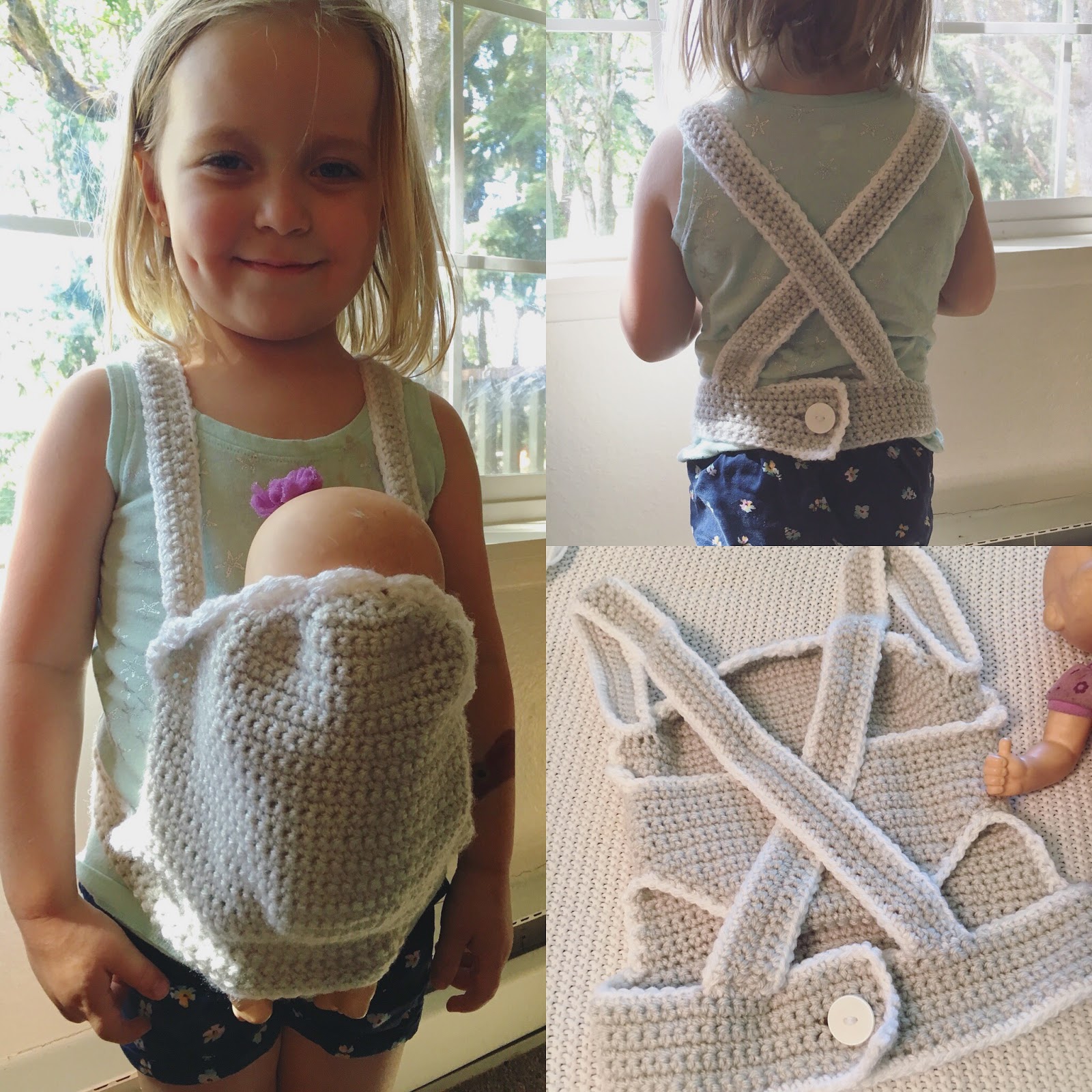 Corn on the Monkey: FREE PATTERN- Crochet baby doll carrier