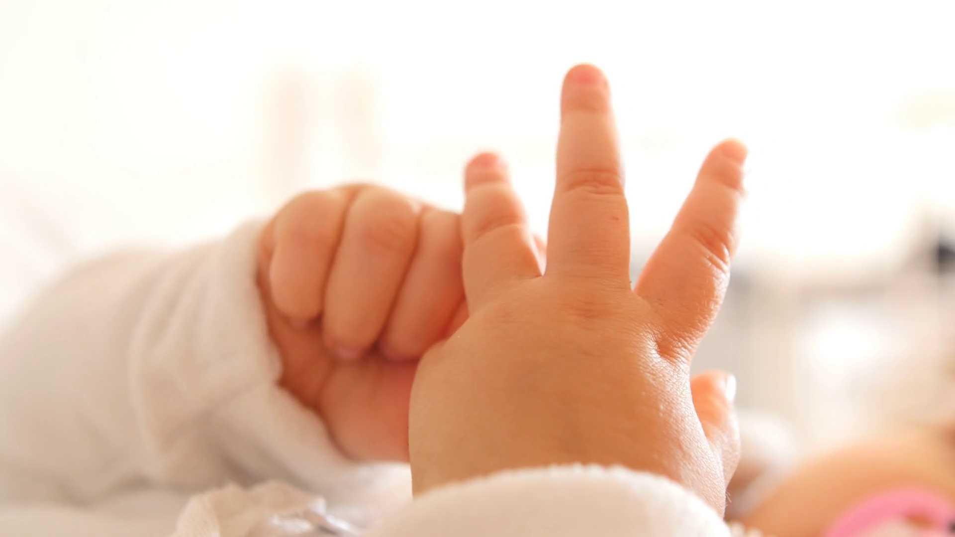 adorable cute baby newborn hands fingers close up 4k future ...