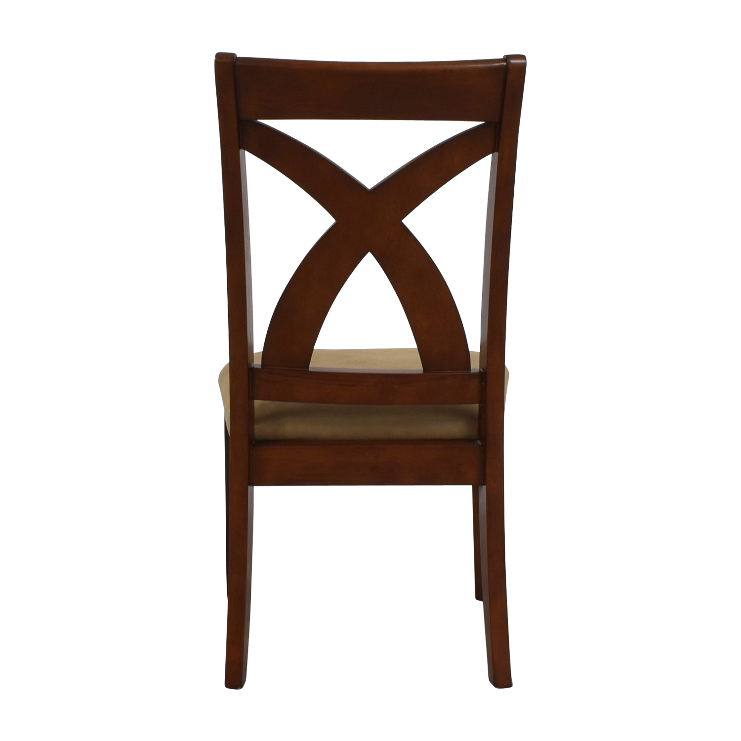 84% OFF - Solid Wood Chair with Cross Back & Padded Seat / Chairs