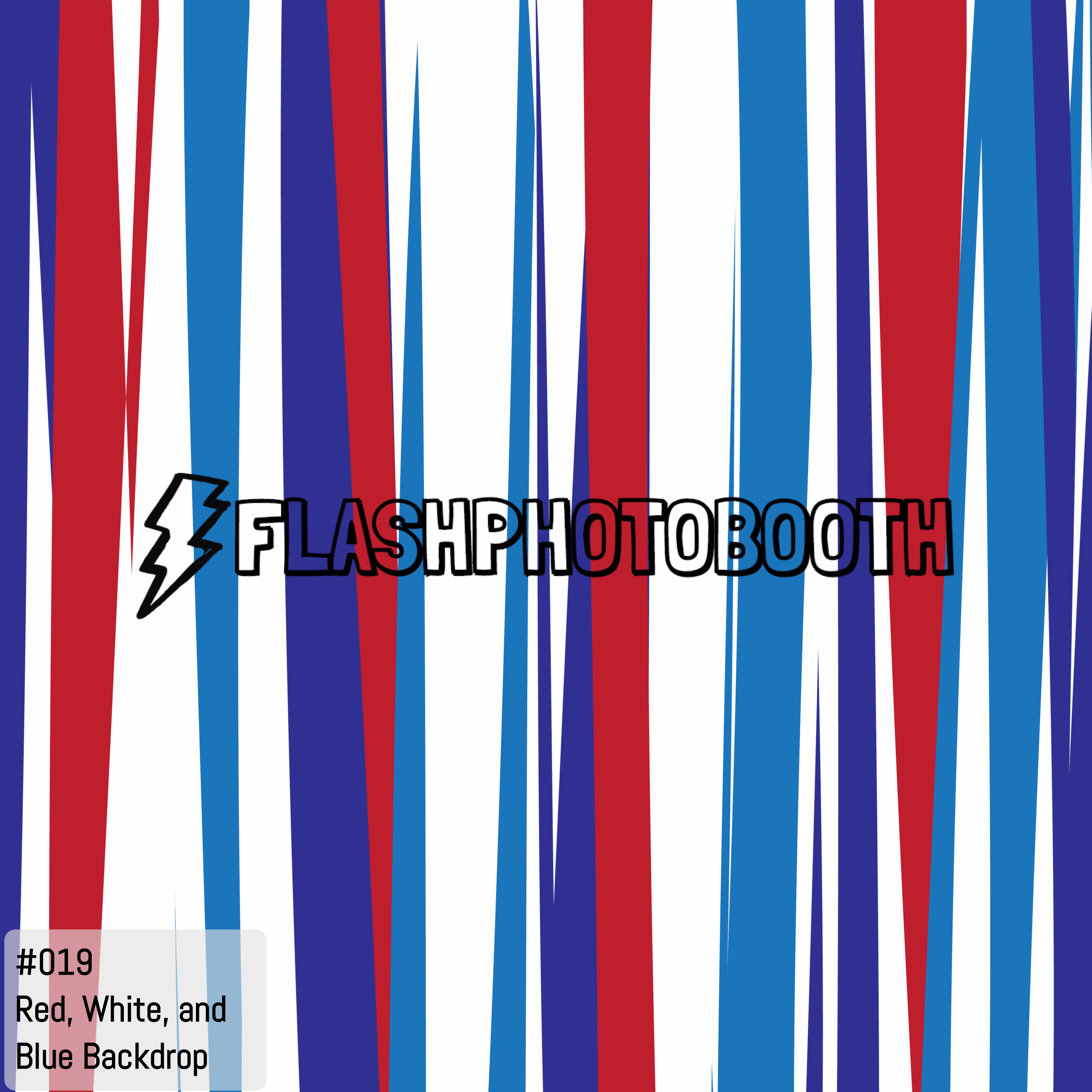 Red, White, and Blue Backdrop - 019 | FLASH PHOTO BOOTH
