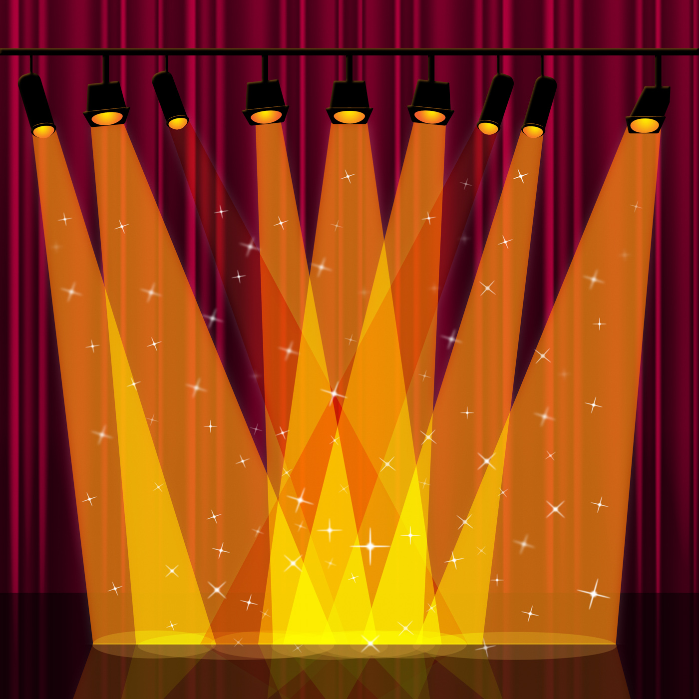 Background Spotlight Indicates Stage Lights And Backdrop, Abstract, Illumination, Template, Stagelights, HQ Photo