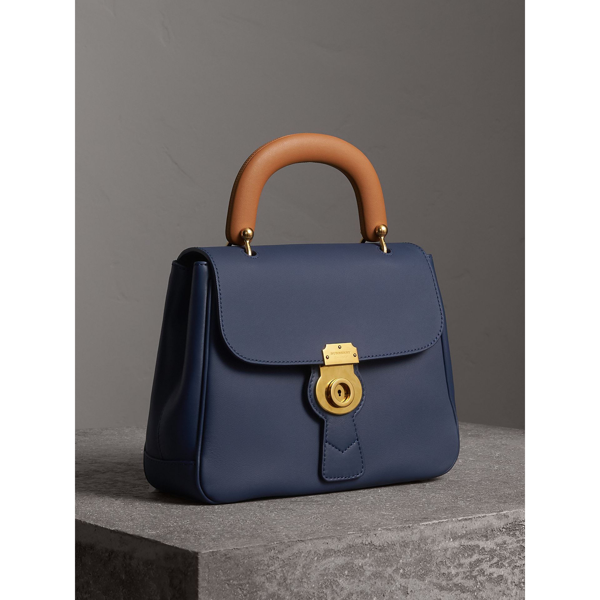 The Medium DK88 Top Handle Bag in Ink Blue - Women | Burberry United ...