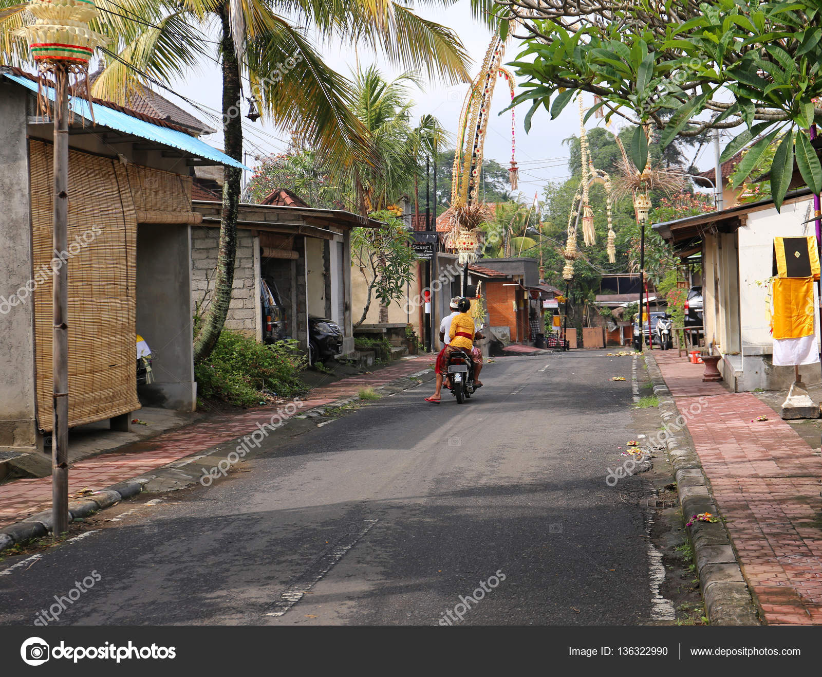 Typical Balinese Street - Ubud, Bali, Indonesia - 2016 – Stock ...