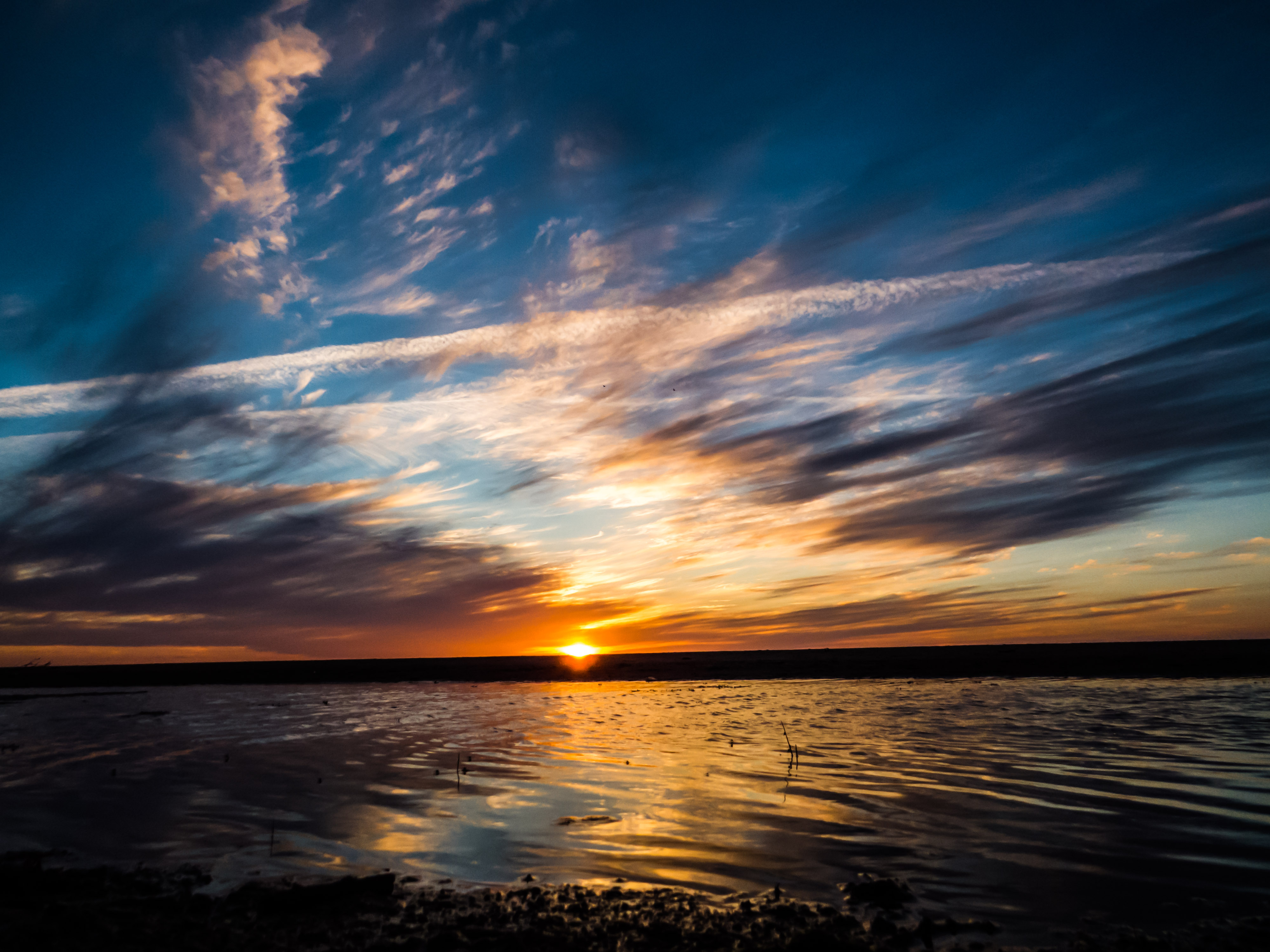 Baltic sea sunset photo