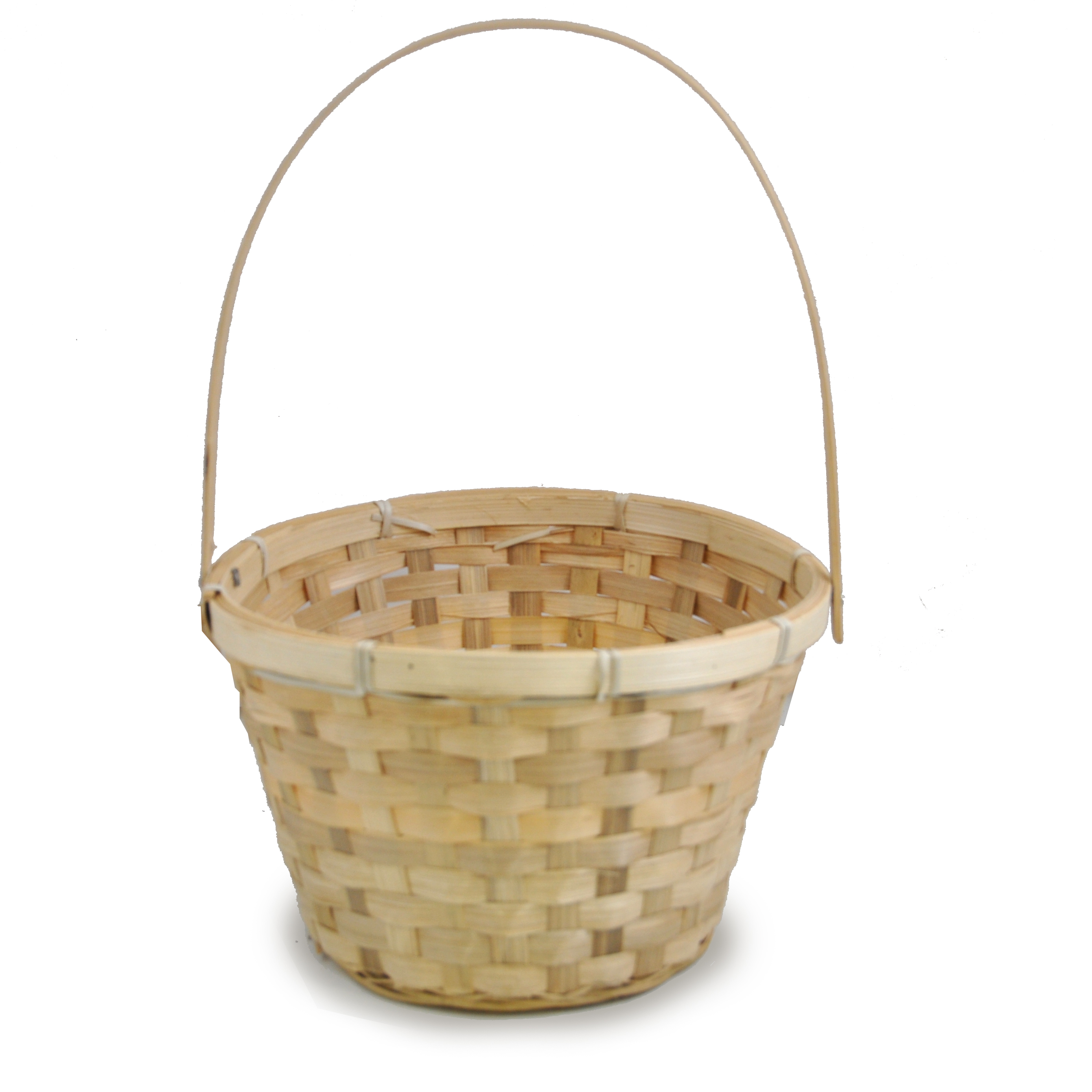 Natural Swing Handle Oval Bamboo Basket - Large The Lucky Clover ...