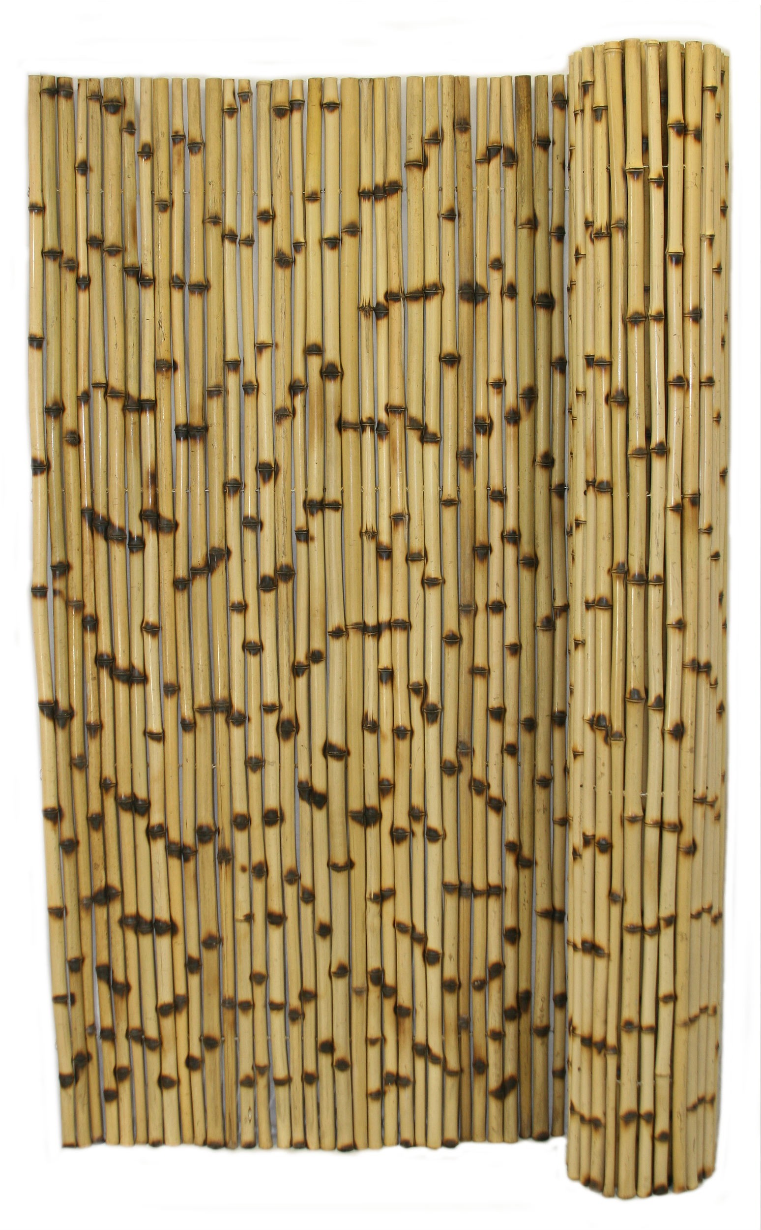 Natural Burnt Bamboo Fence 1