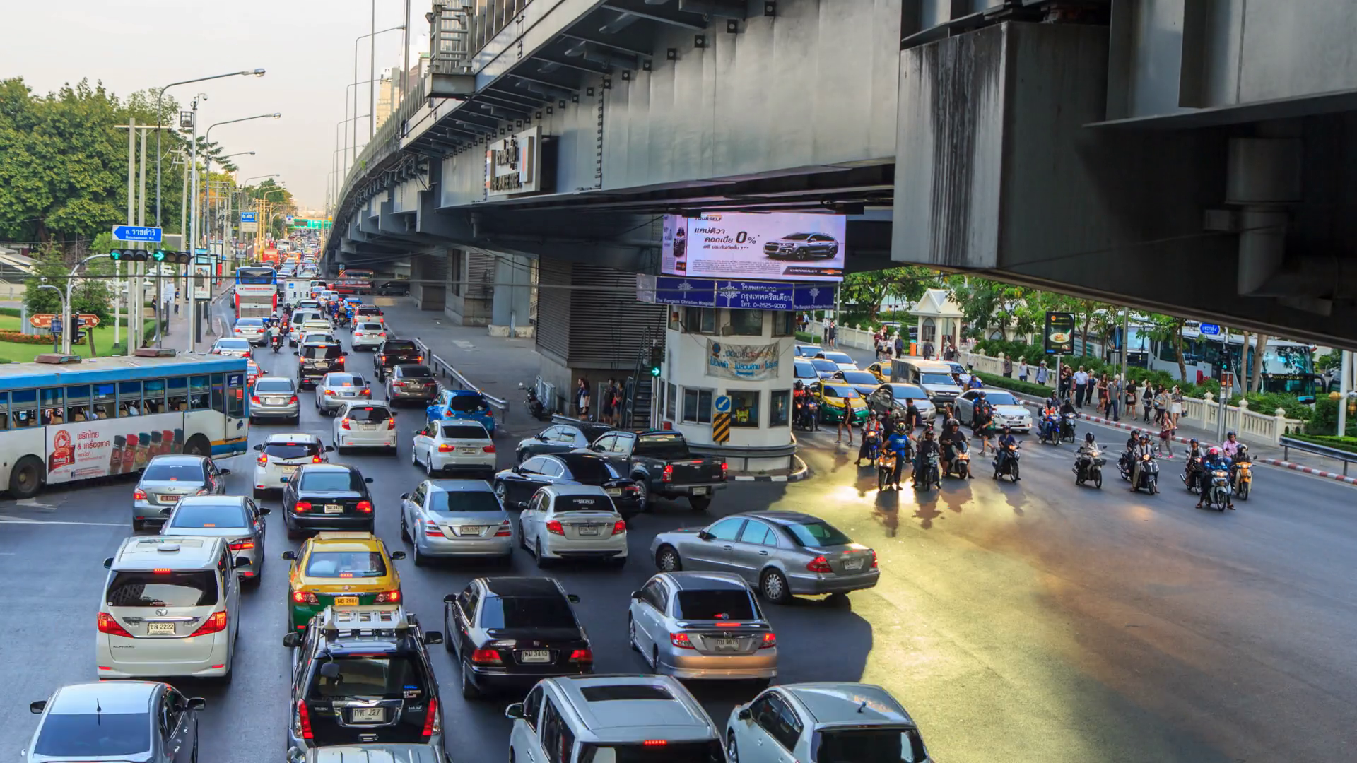 Bangkok , Thailand - April 21, 2017 : traffic jam in city Stock ...