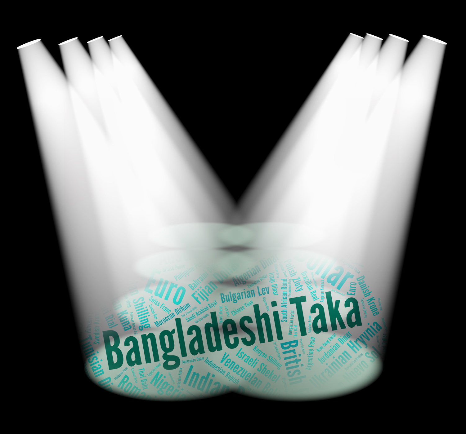 Bangladeshi taka represents foreign exchange and coinage photo