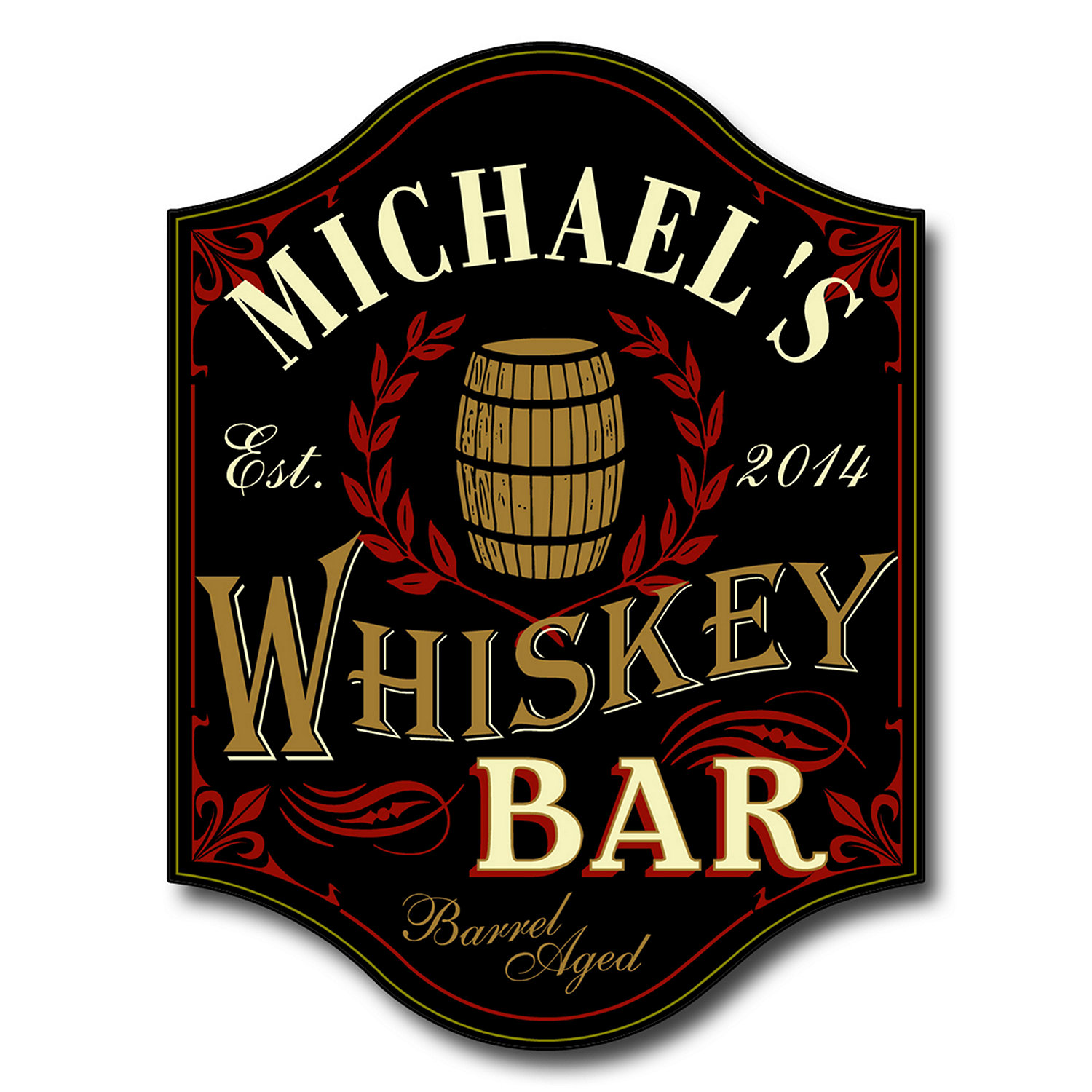 Personalized Whiskey Bar Sign - Wine Enthusiast