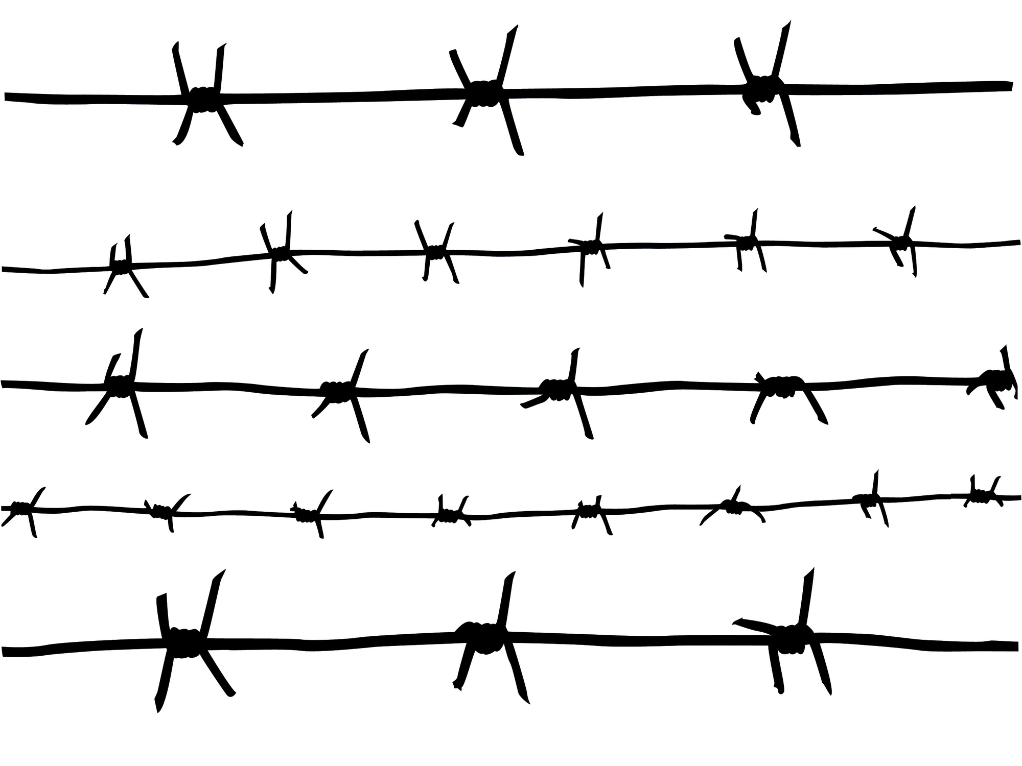 Awesome Black Ink Barbed Wire Tattoo Design