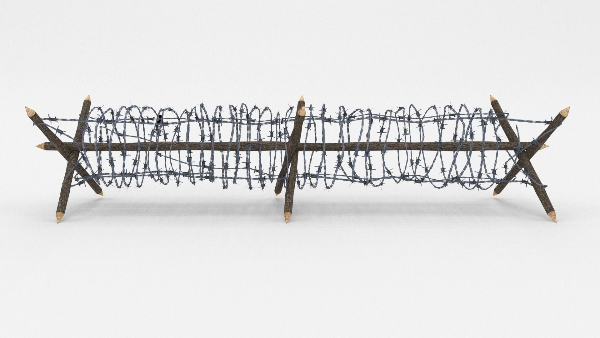 Lowpoly Barb Wire Obstacle 3D | CGTrader