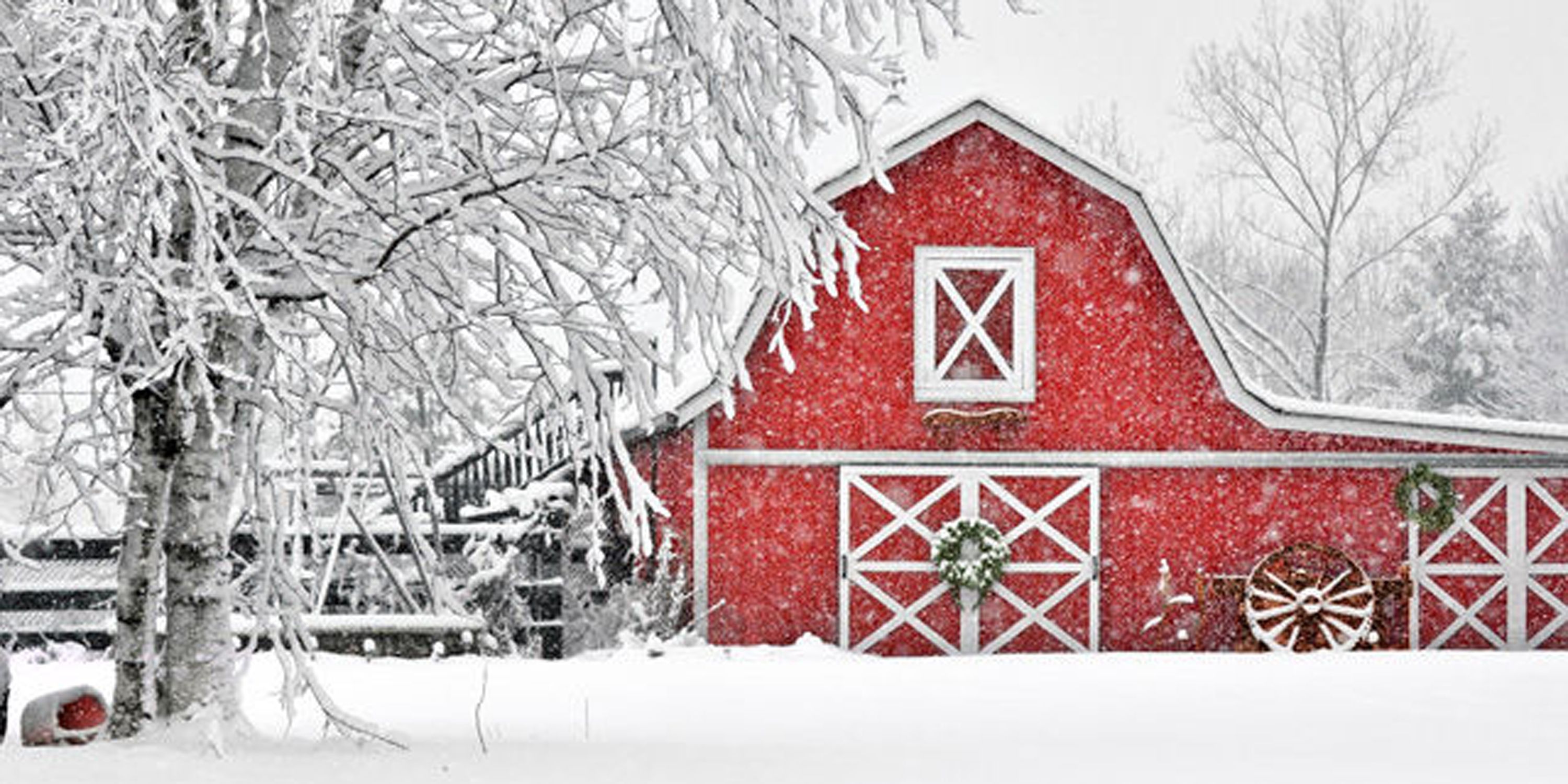 Beautiful Winter Barn Photos - Winter Snow Pictures