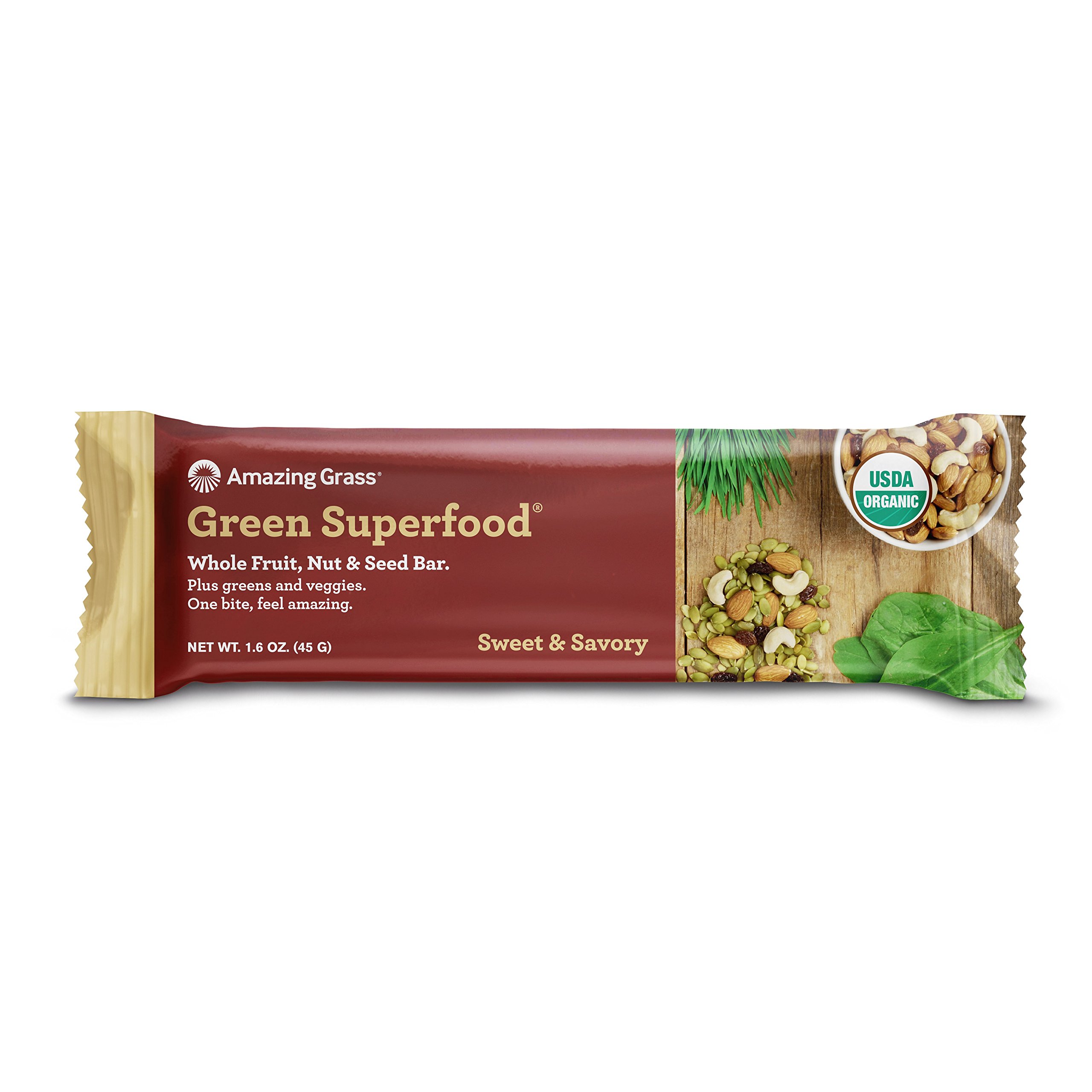 Amazon.com : Amazing Grass Green Superfood Whole Food Nutrition Bar ...