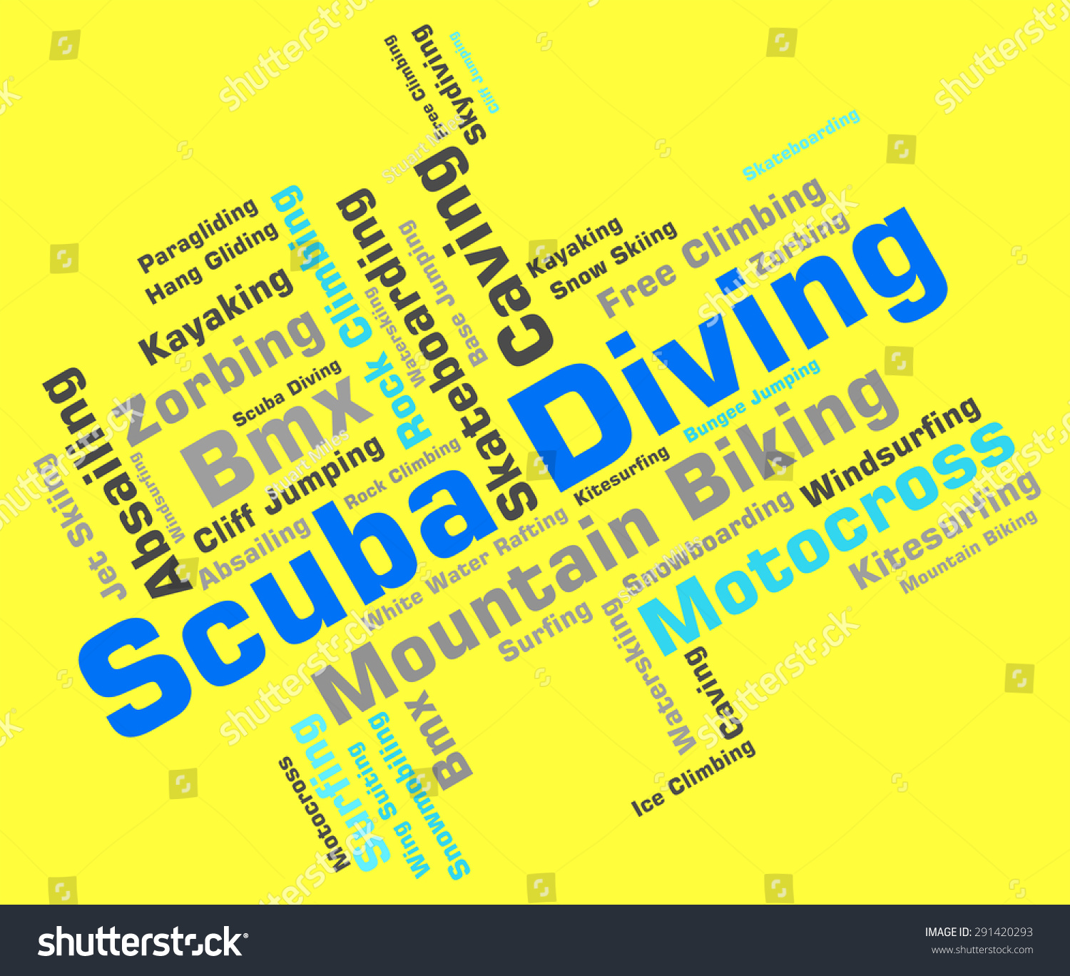 Scuba Diving Meaning Underwater Word Subaqua Stock Illustration ...