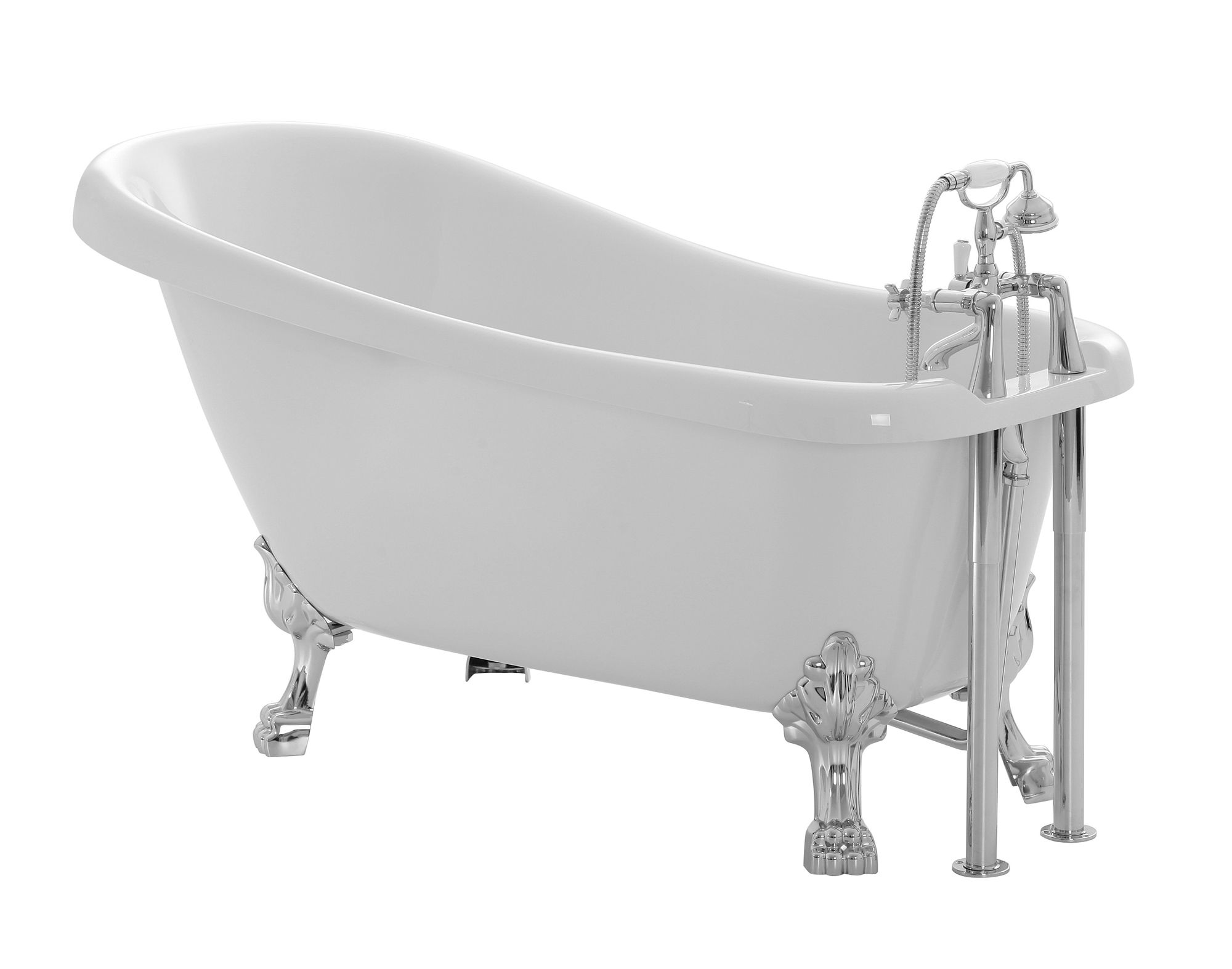 Cooke & Lewis Duchess Acrylic Keyhole Freestanding Bath (L)1700mm (W ...