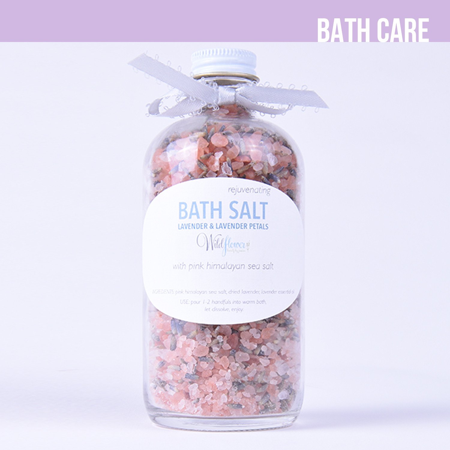 Bath Salts - Pink Himalayan Sea Salt with Dried Lavender & Lavender ...
