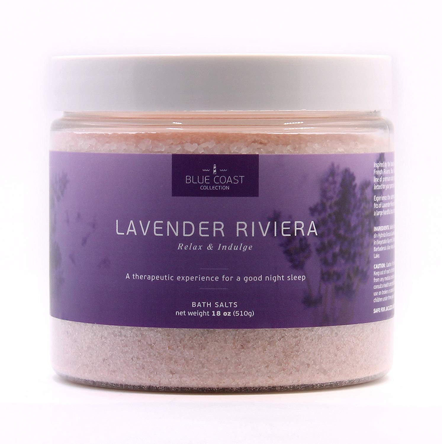 Amazon.com : Premium Bath Salts, Lavender Riviera by Blue Coast ...