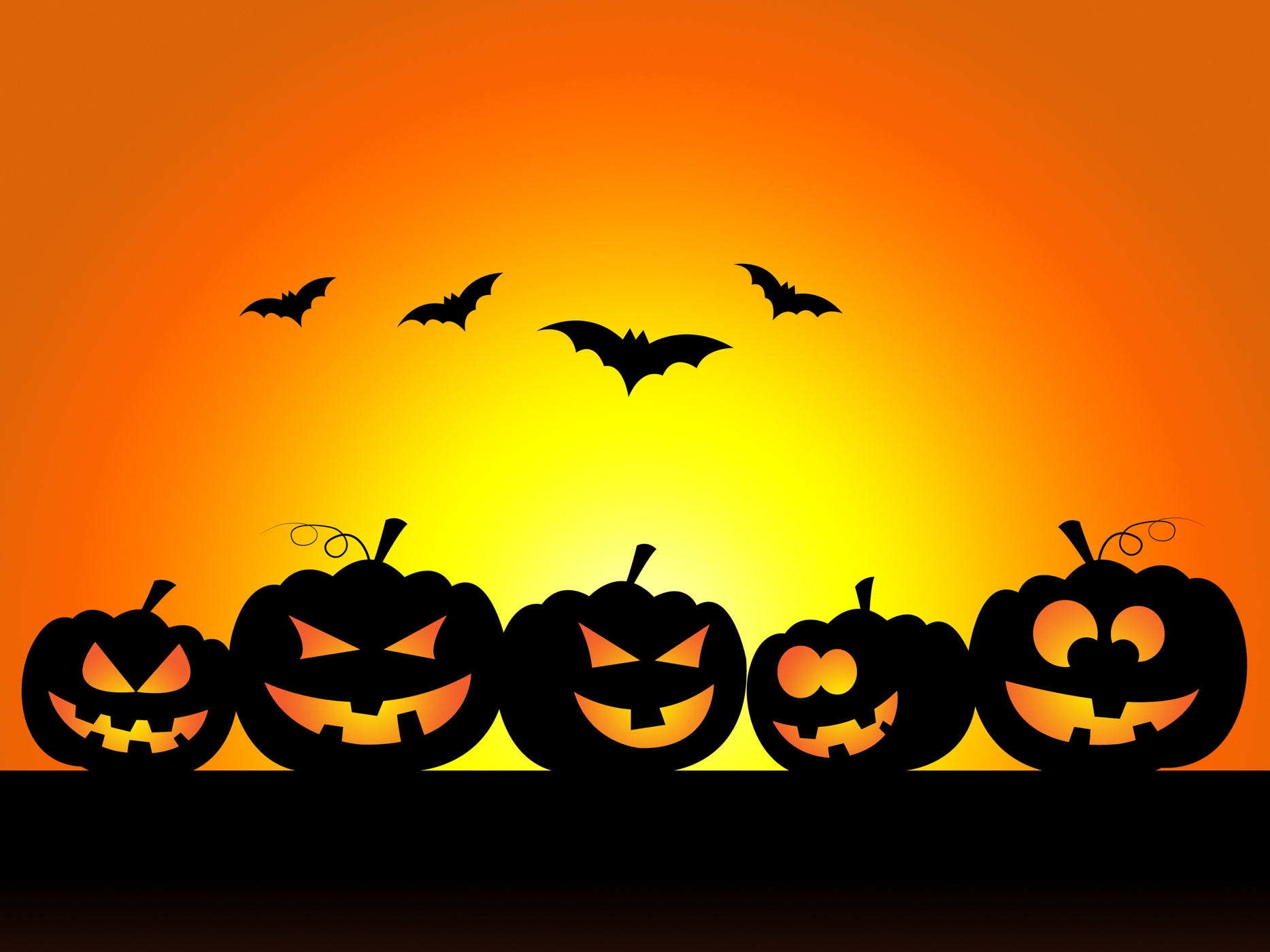 Bats halloween indicates trick or treat and celebration photo