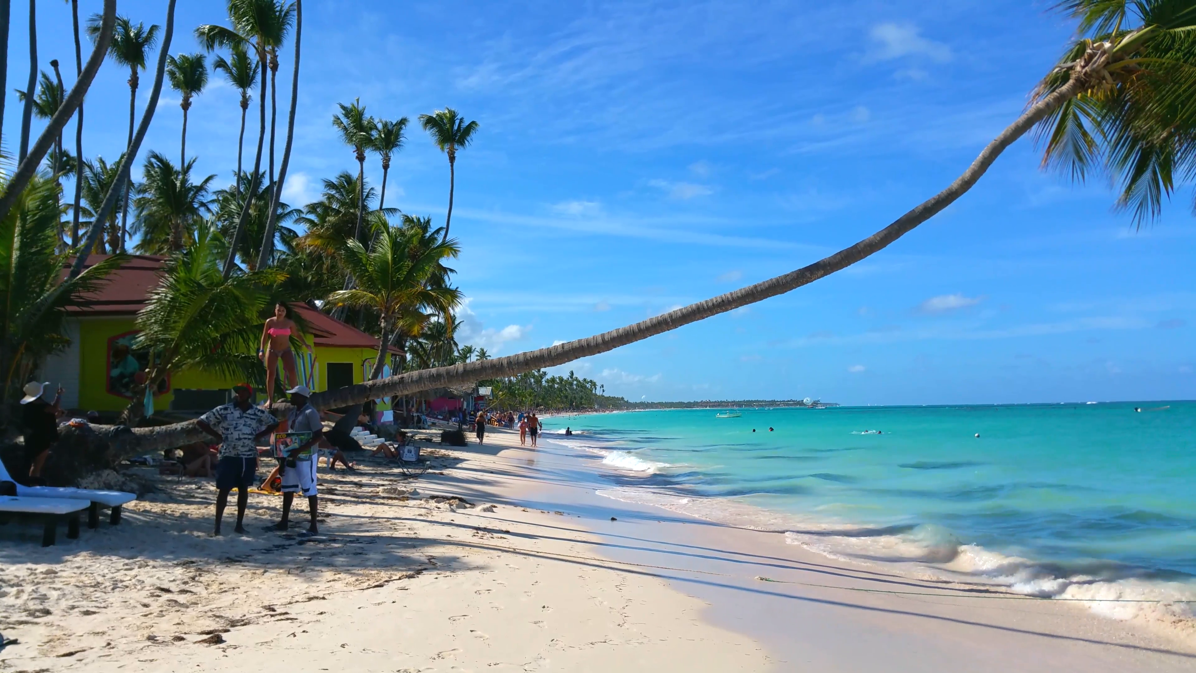 A view at Bavaro beach in Punta cana Stock Video Footage - Videoblocks
