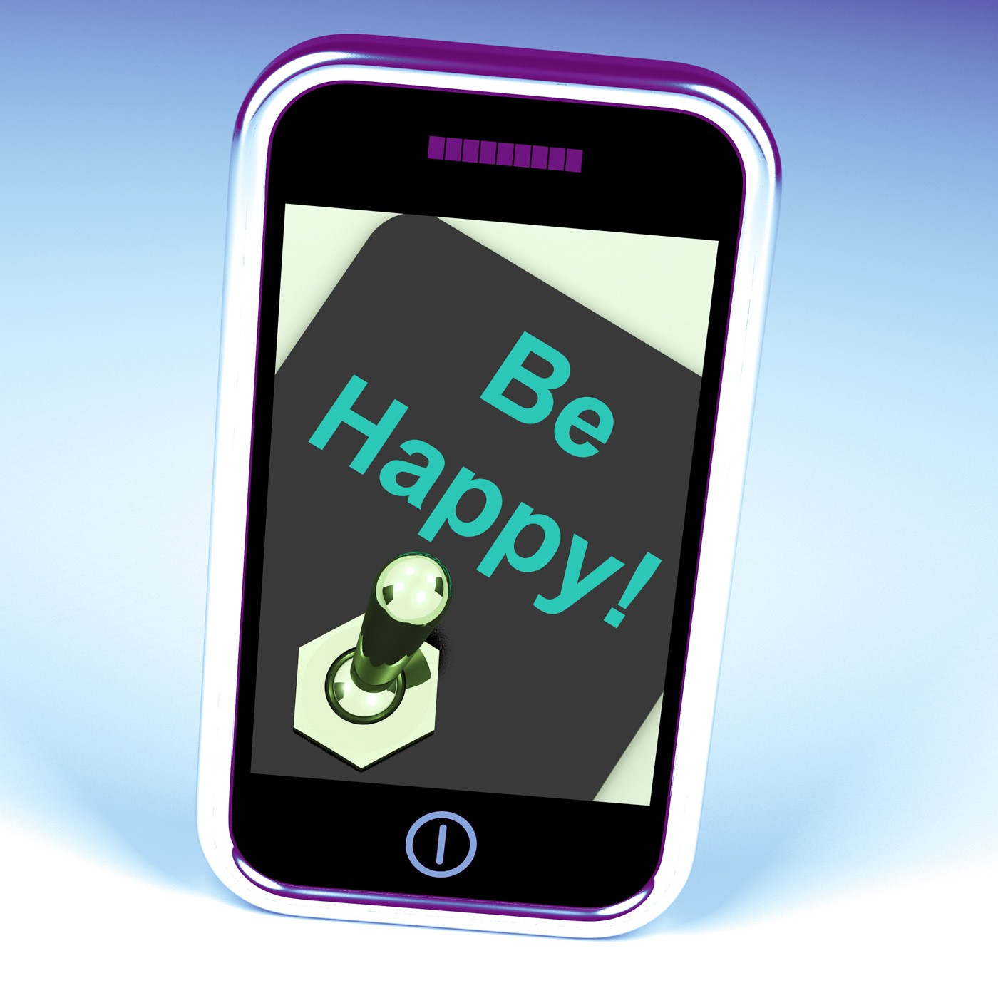 Be happy phone shows happiness or enjoyment photo
