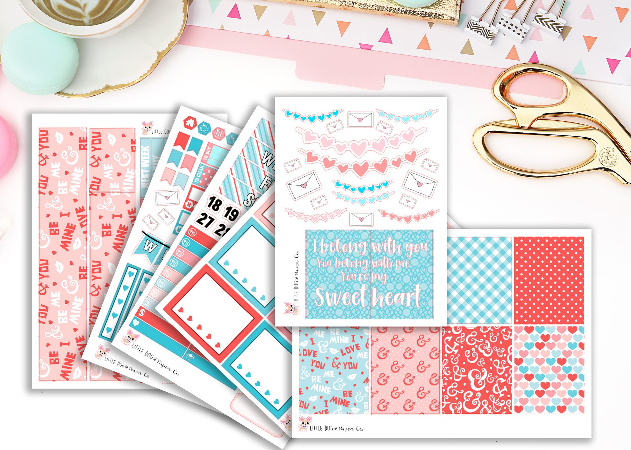 Be Mine Kit // Planner Stickers – Little Dog Paper Co.