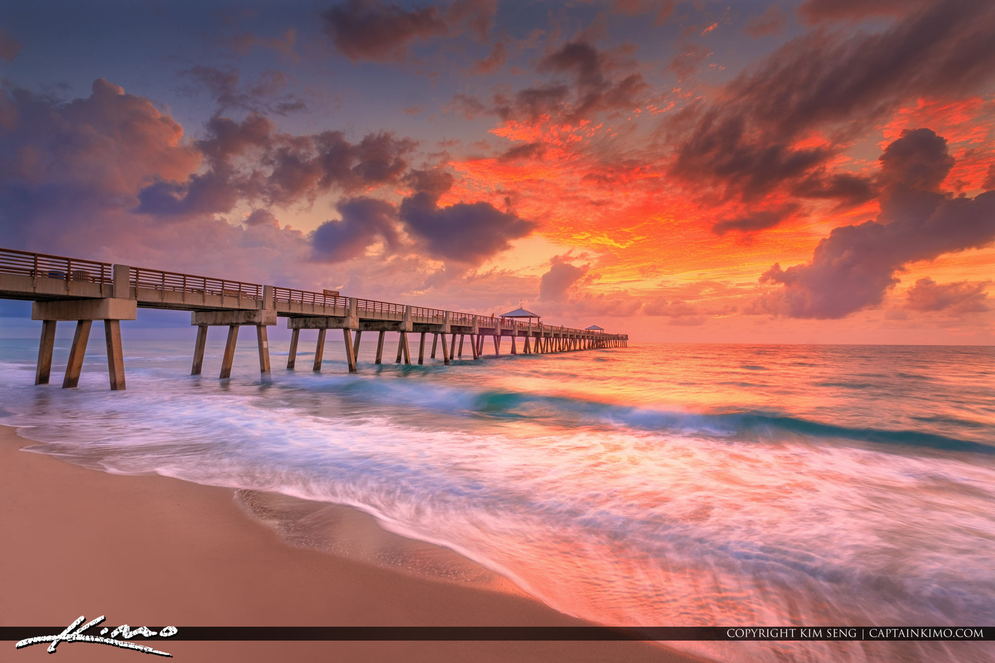 Juno Beach Pier Sunrise after the Storm