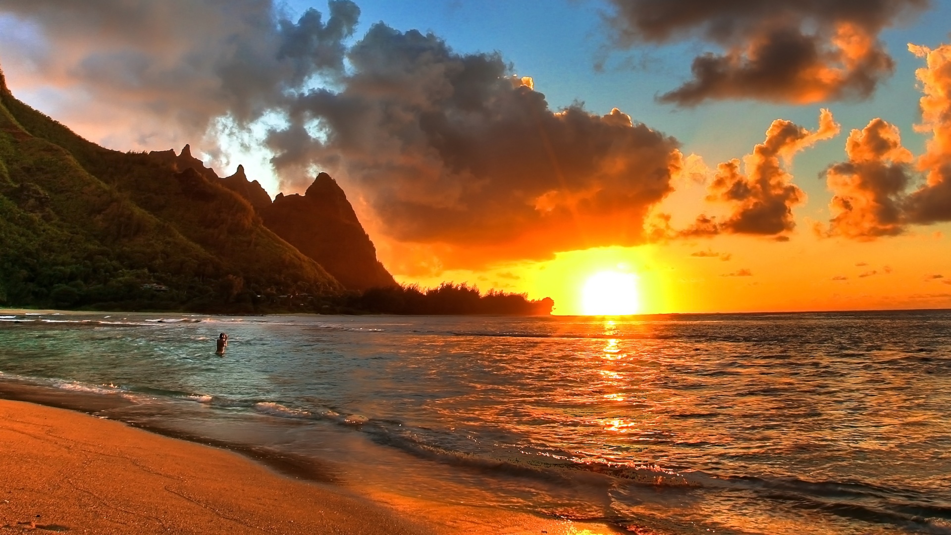 Beautiful Beach Sunsets HD Wallpaper, Background Images