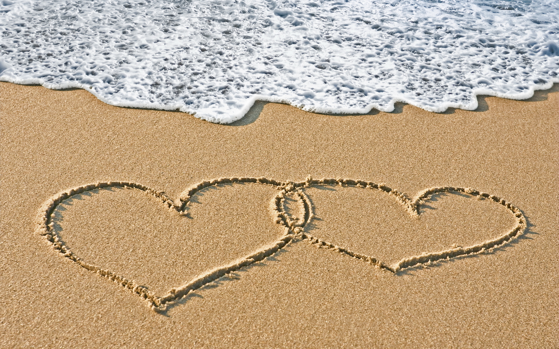 Beach Sand Heart HD Wallpaper, Background Images