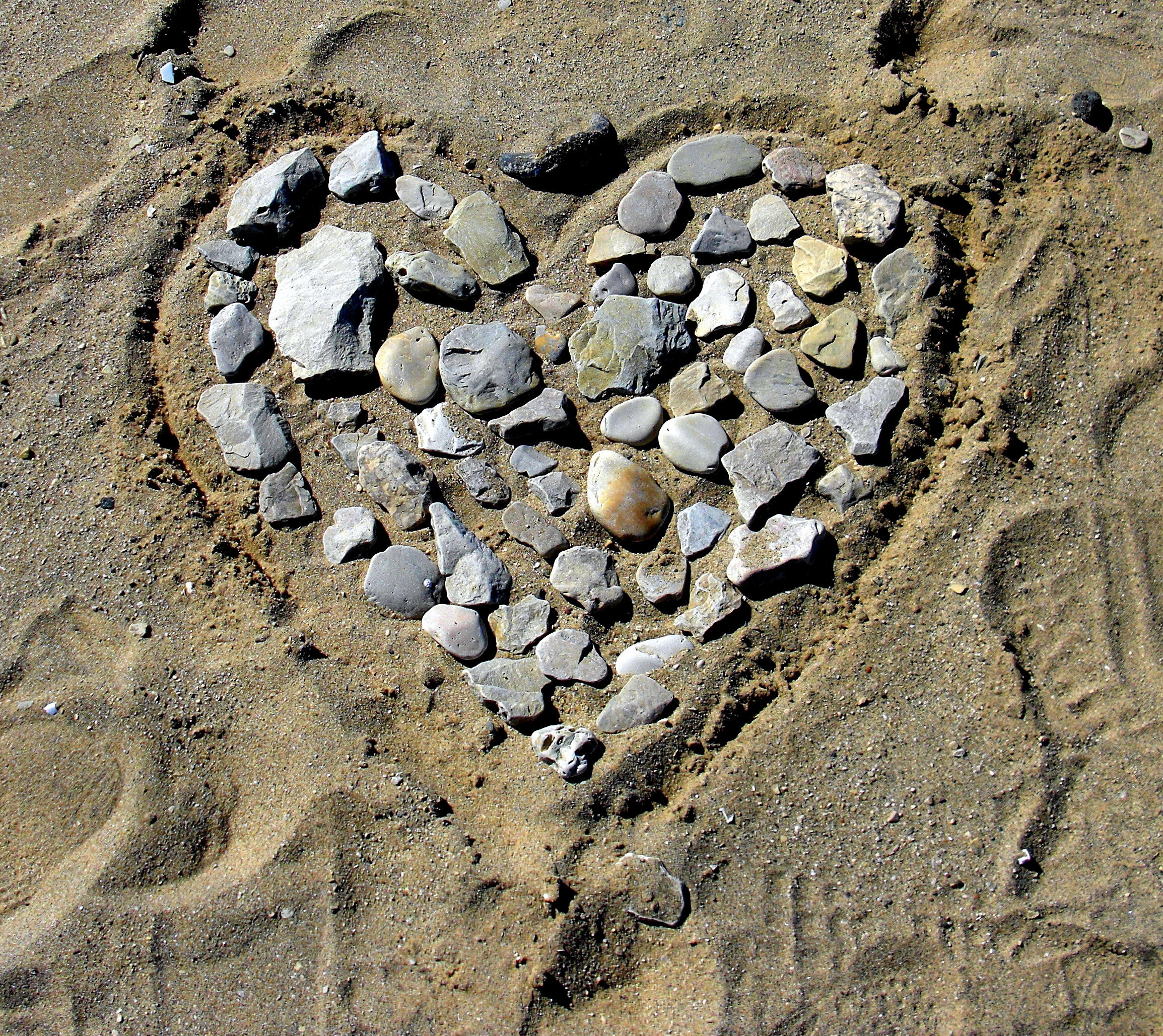 Beach Heart, Emotion, Expression, Heart, Love, HQ Photo