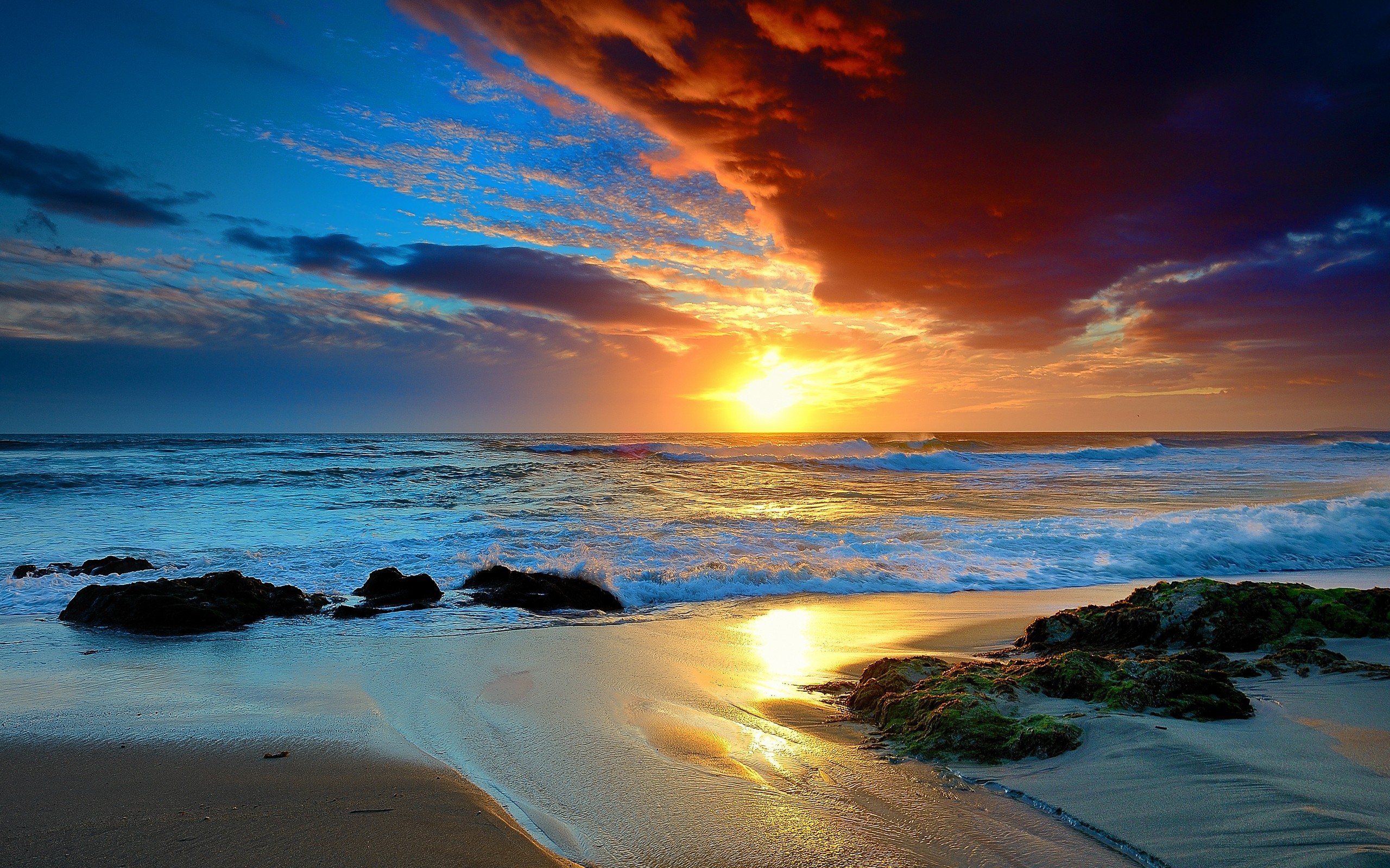 Beach Sunset HD Wallpaper, Background Images