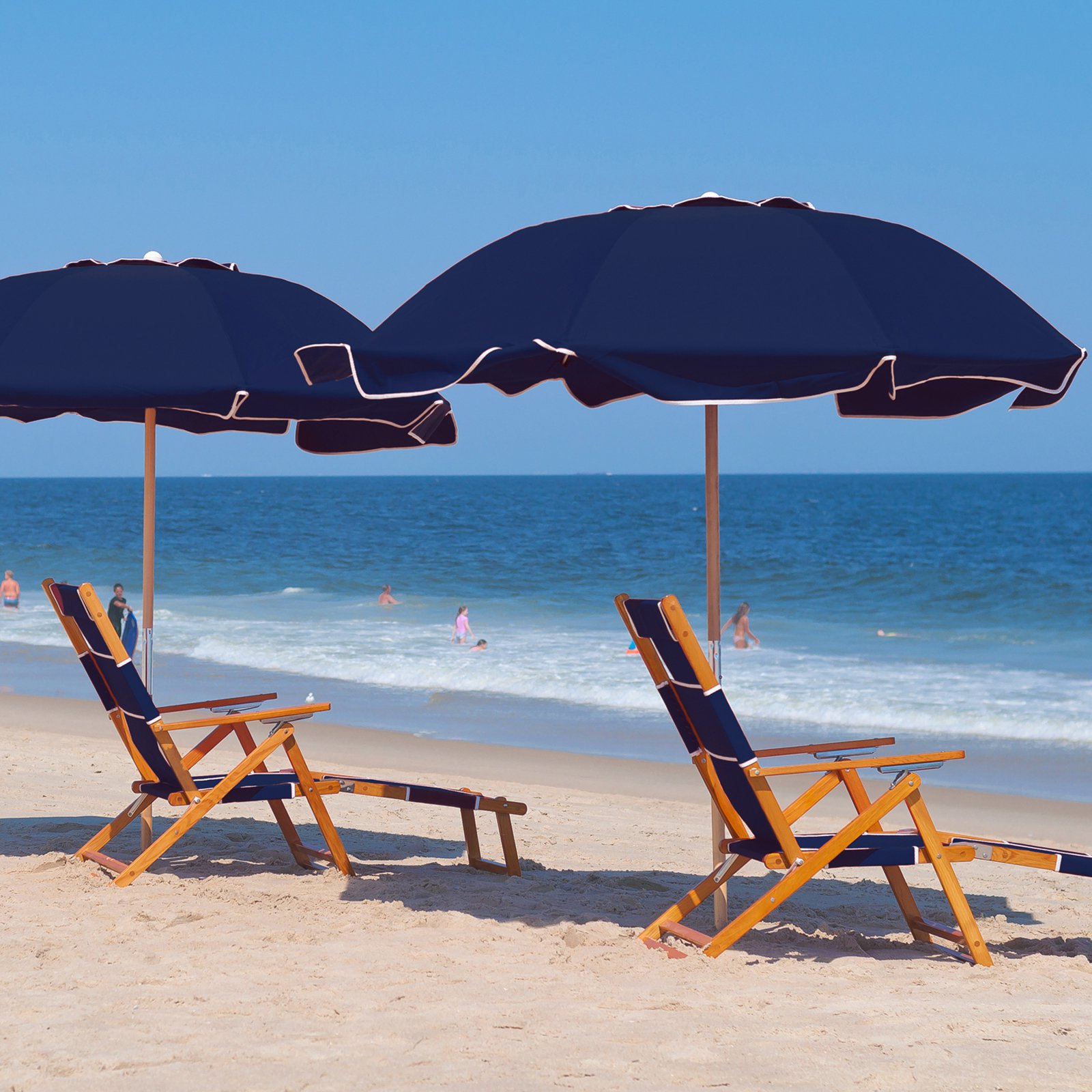 Frankford Umbrella Shade Star 6.5 ft. Steel Beach Umbrellas with ...