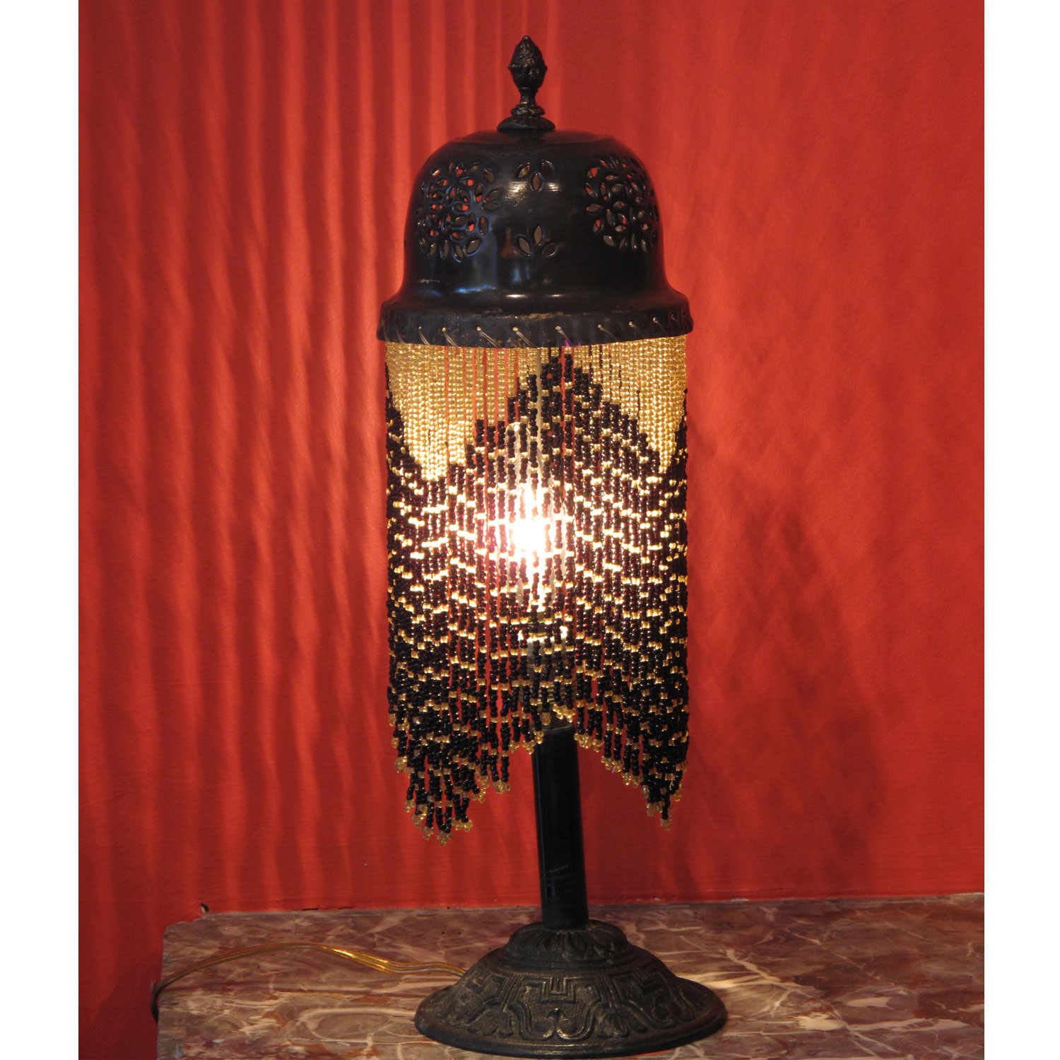 Lamp: 44 Inspired Ideas for Beaded Table Lamp Beaded Metal Table ...
