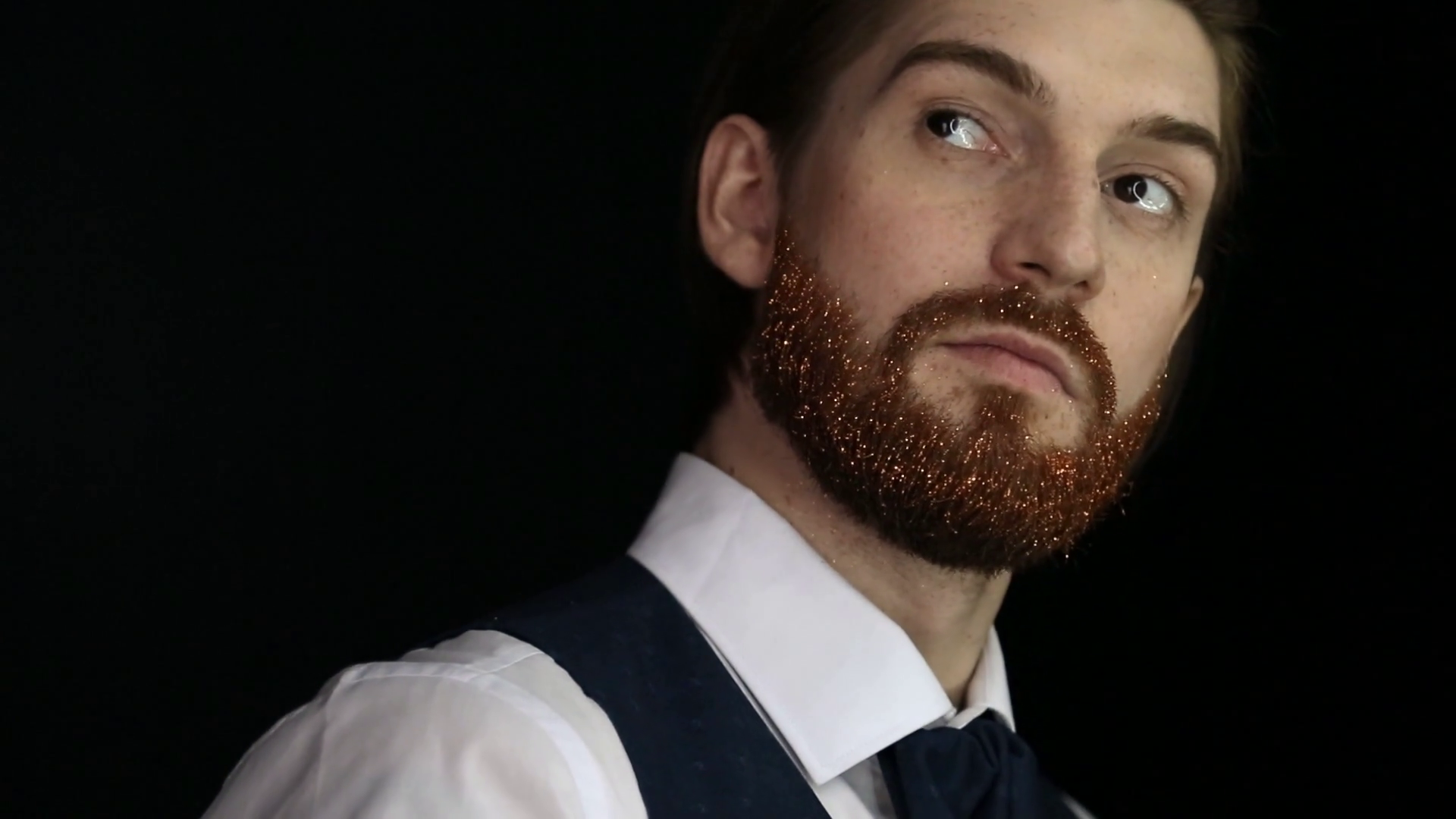 Handsome bearded man with fair skin and trendy ginger beard posing ...