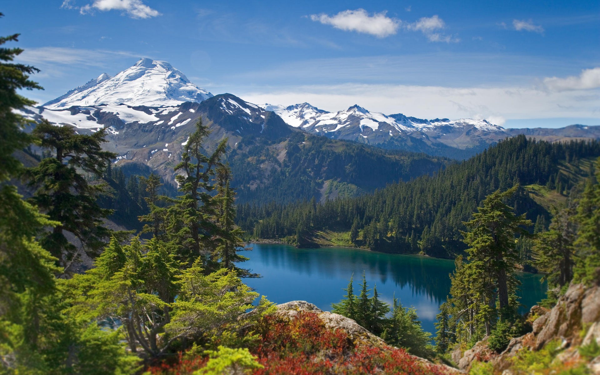 Lakes: Nature Beautiful Alpine Lake Wallpapers Mountain for HD 16:9 ...