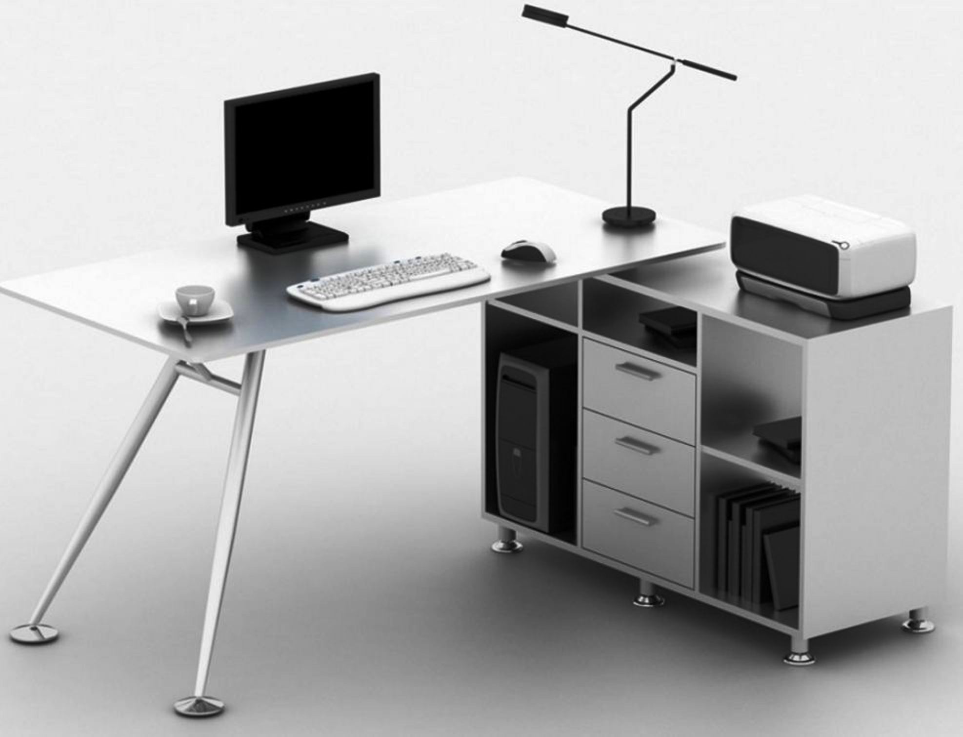 Beautiful Computer Desk with Storage Design - Finding Desk