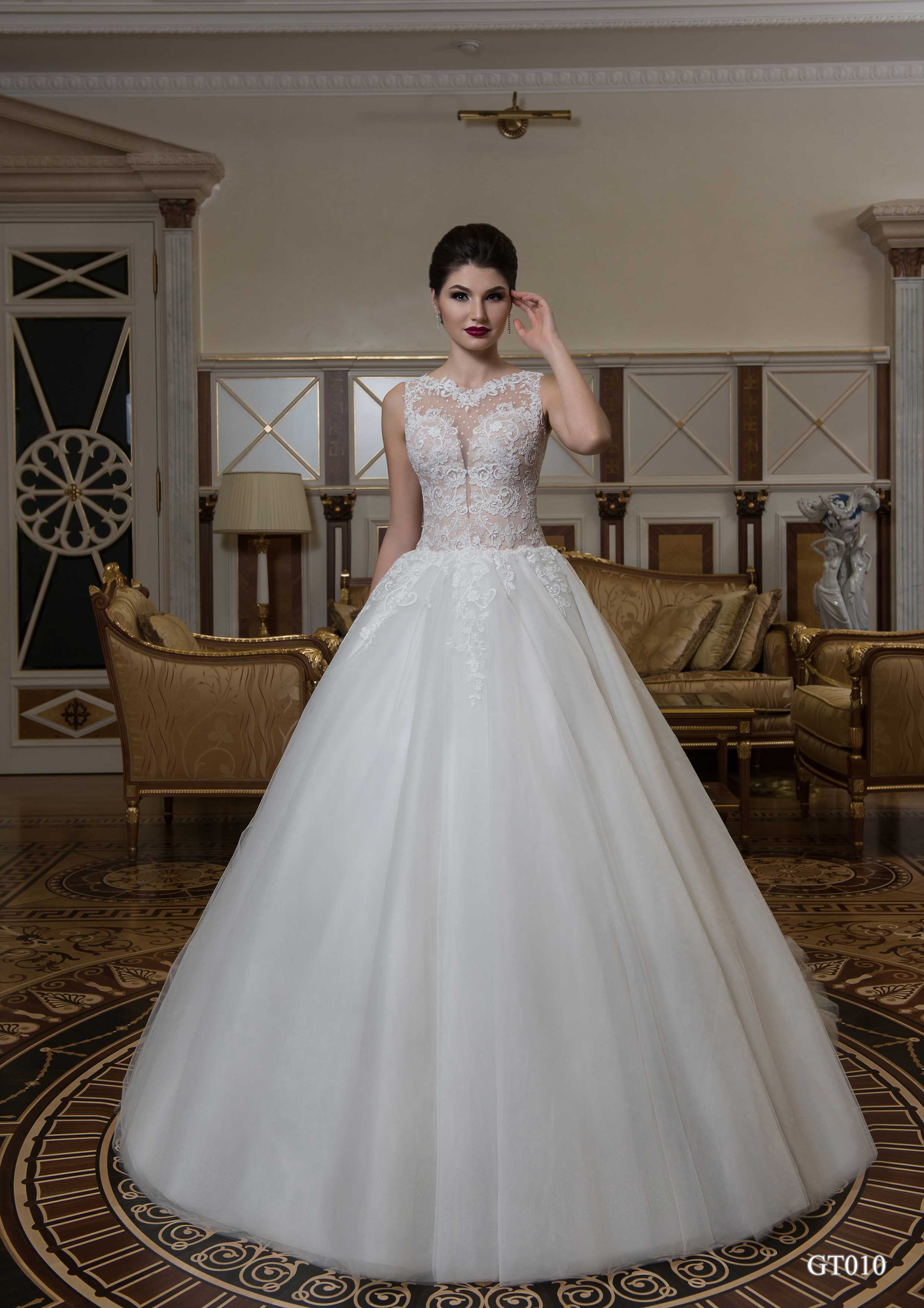 010 Beautiful Ball Gown Handmade Wedding Dress with Train – Elena's ...