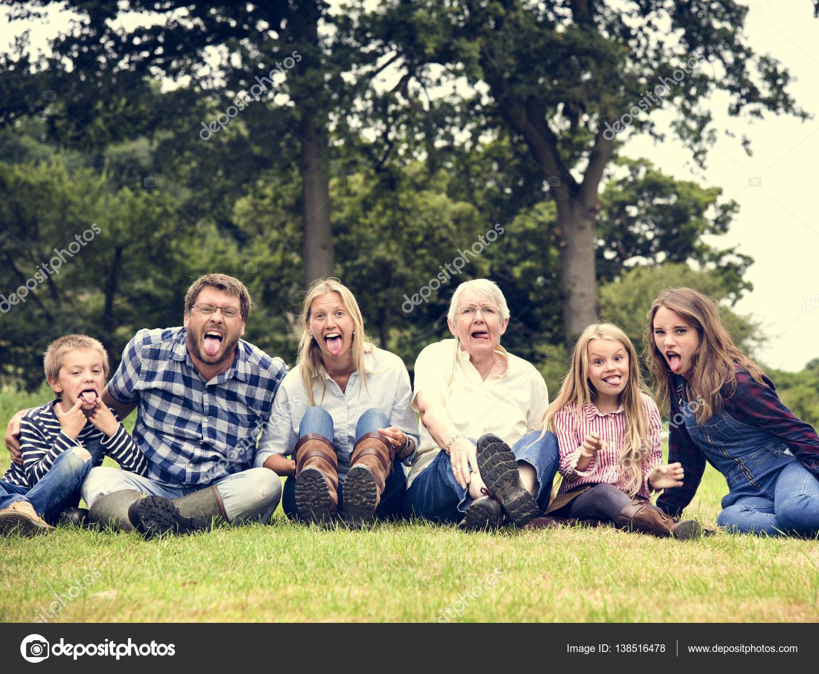 beautiful Family Outdoors — Stock Photo © Rawpixel #138516478